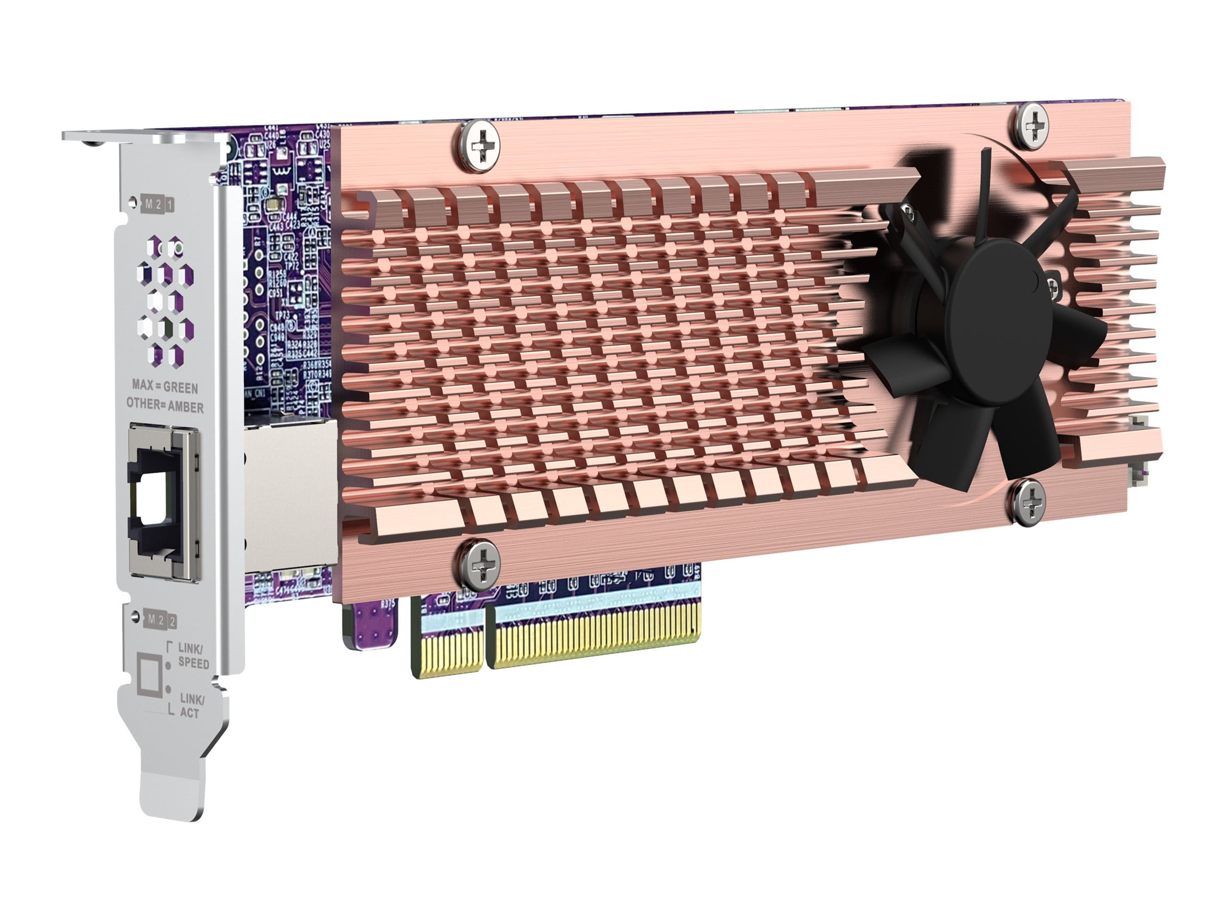 QNAP QM2-2P410G1T - Speicher-Controller mit 10GBASE-T Port - M.2 - PCIe 4.0 x4 (NVMe)