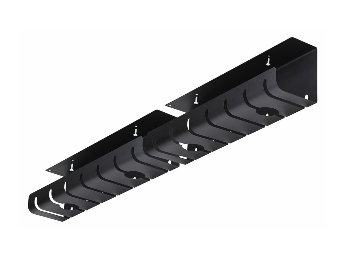 StarTech.com Startech - Kabelmanagementfach - Stromleistenhalter - unter Tisch montierbar - Schwarz - 53 cm - TAA-konform (Packung mit 2)