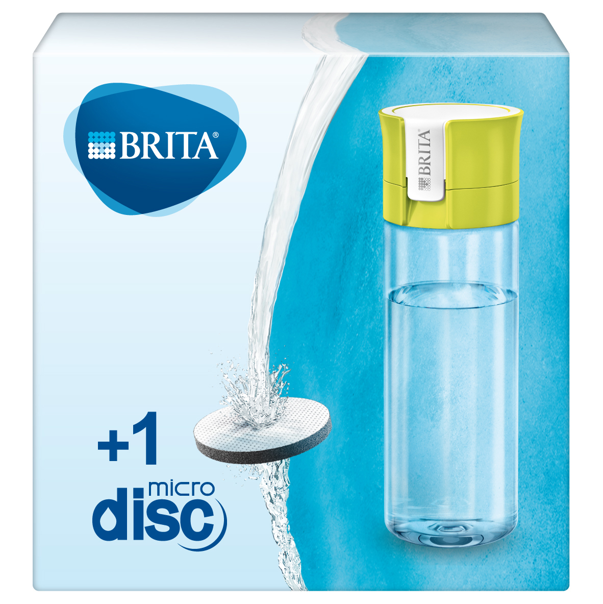 BRITA Fill&Go Bottle Filtr Lime, Wasserfiltration Flasche, Limette, Transparent