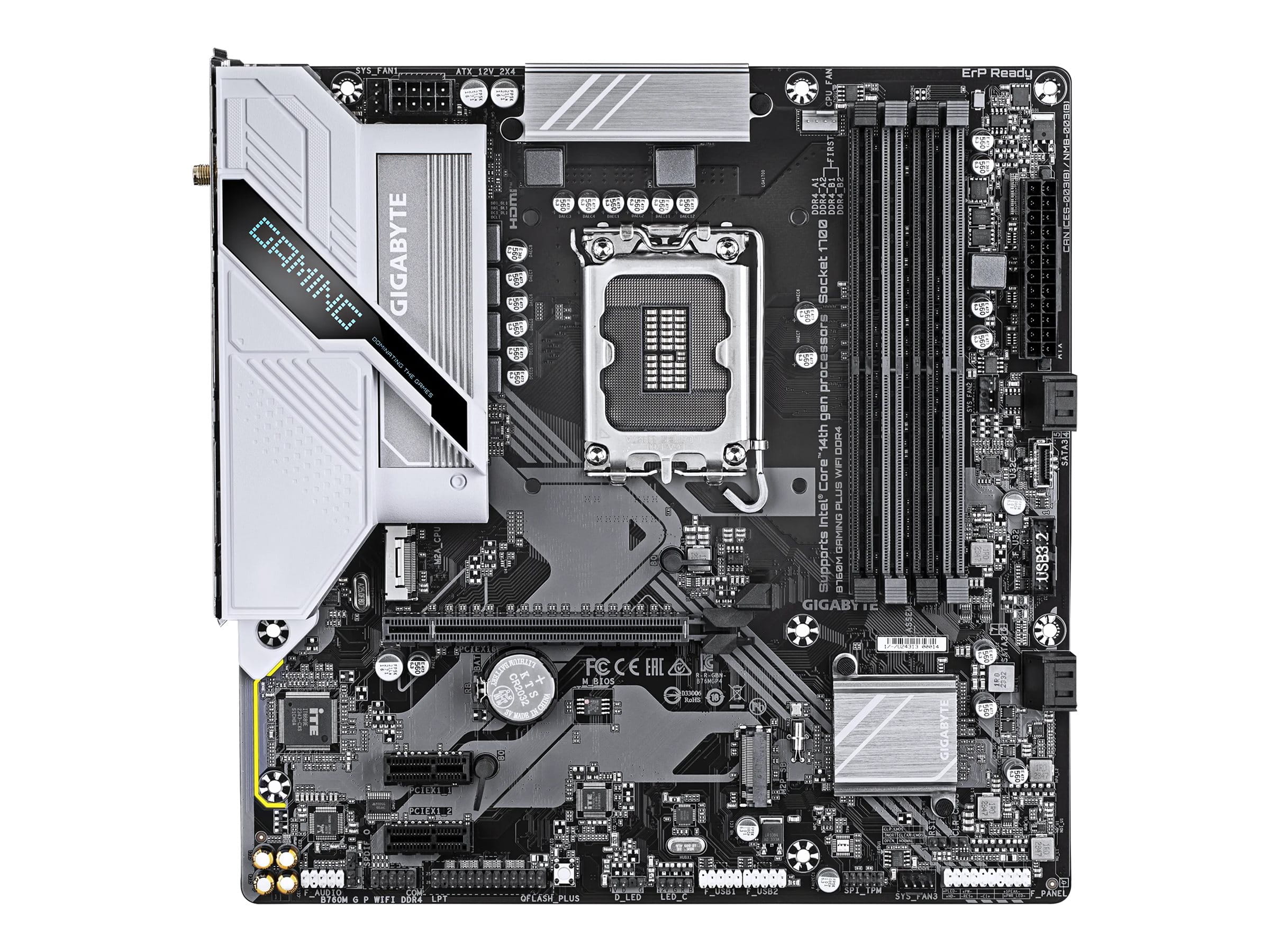 Gigabyte B760M GAMING PLUS WIFI DDR4 - Motherboard - micro ATX - LGA1700 Sockel - B760 Chipsatz - USB-C 3.2 Gen 1, USB 3.2 Gen 1 - Wi-Fi 6, Bluetooth, Gigabit LAN - Onboard-Grafik (CPU erforderlich)