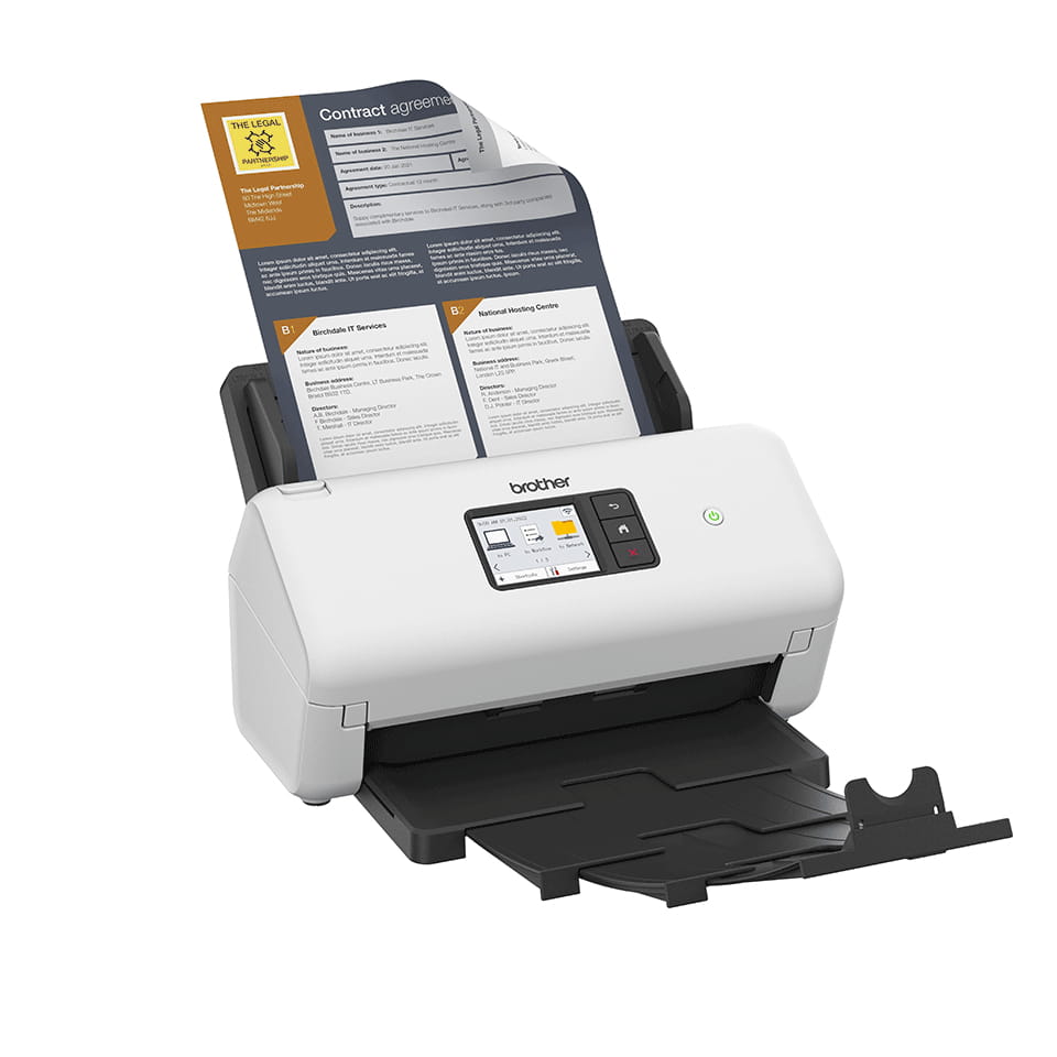 Brother ADS-4550W - Dokumentenscanner - Dual-CIS - Duplex - A4 - 600 dpi x 600 dpi - bis zu 35 Seiten/Min. (einfarbig)