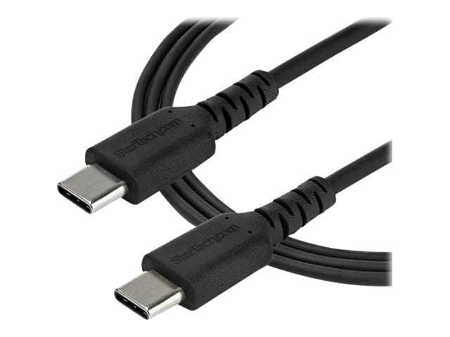 StarTech.com 1m USB-C Ladekabel - Langlebiges USB 2.0 Typ C zu USB C Datenübertragungs-/Schnellladekabel - TPE Mantel Aramidfaser M/M 60W Schwarz - Samsung S10 S20 iPad Pro MS Surface (RUSB2AC1MB) StarTech.com 1m USB-C Ladekabel - Langlebiges USB 2.0 Typ C zu USB C Datenübertragungs-/Schnellladekabel - TPE Mantel Aramidfaser M/M 60W Schwarz - Samsung S10 S20 iPad Pro MS Surface (RUSB2AC1MB)