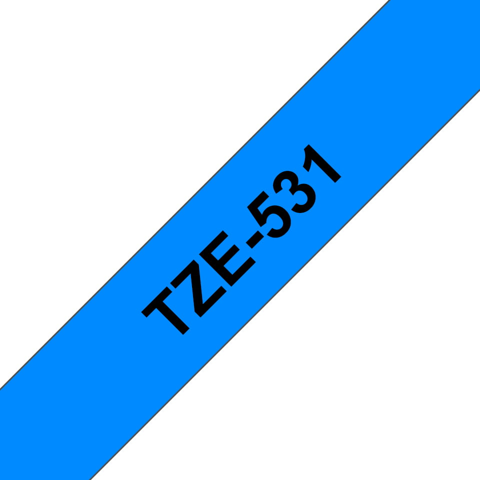 Brother TZe-531 - Schwarz auf Blau - Rolle (1,2 cm x 8 m)