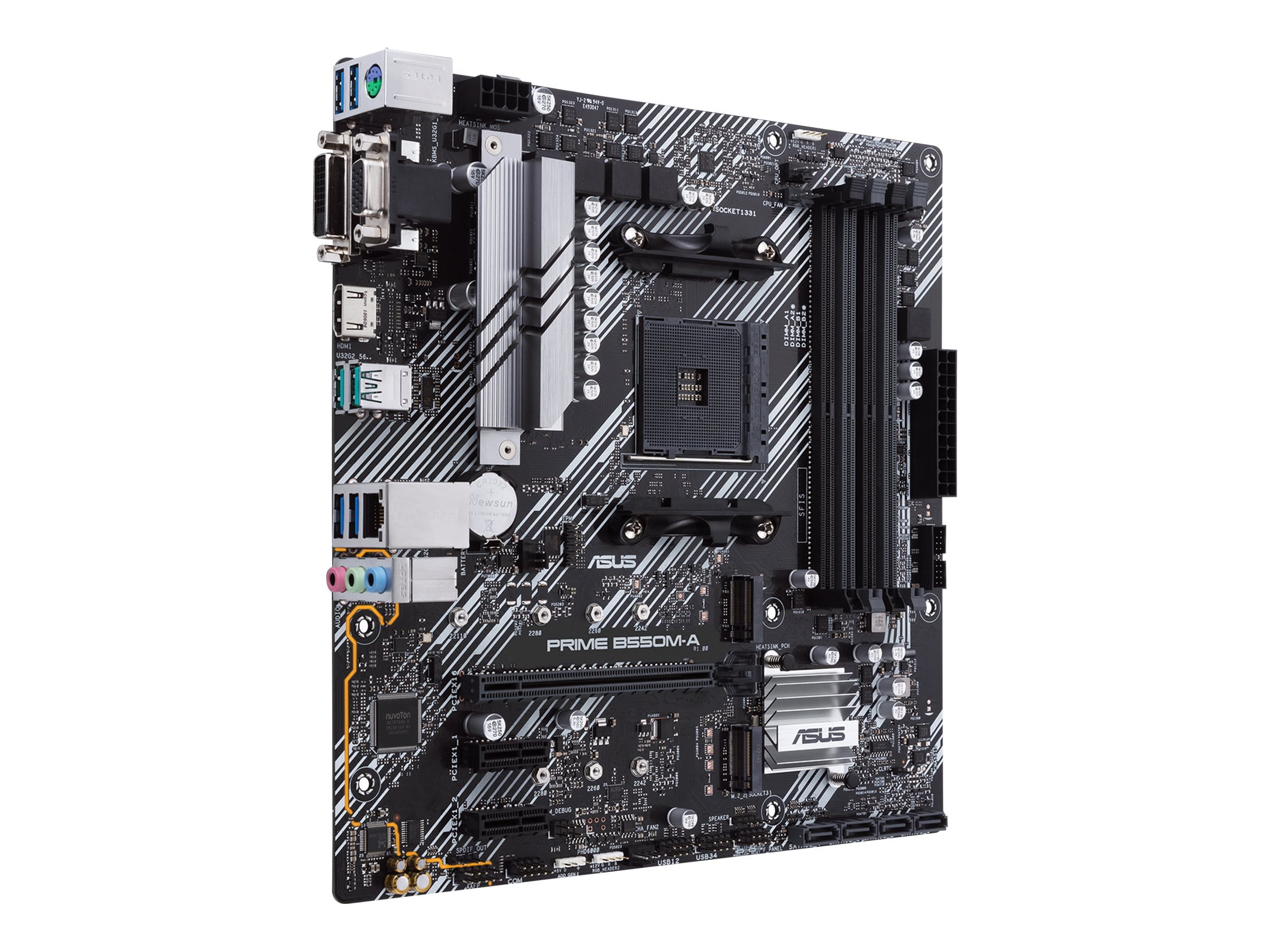 ASUS PRIME B550M-A/CSM - Motherboard - micro ATX - Socket AM4 - AMD B550 Chipsatz - USB 3.2 Gen 1, USB 3.2 Gen 2 - Gigabit LAN - Onboard-Grafik (CPU erforderlich)
