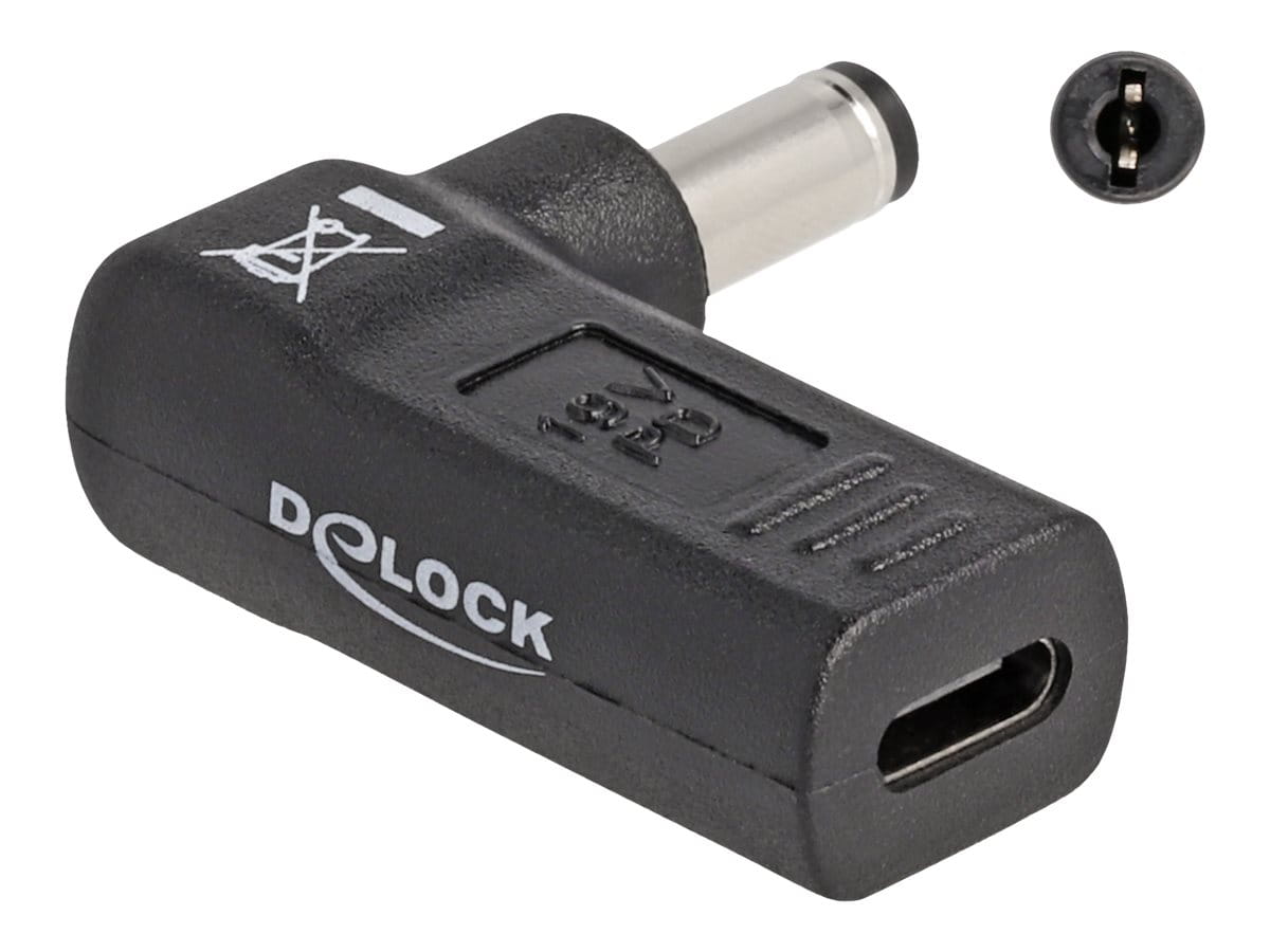 Delock Netzteil - 24 pin USB-C (W) zu Gleichstromstecker 5,5 x 2,1 mm (M)