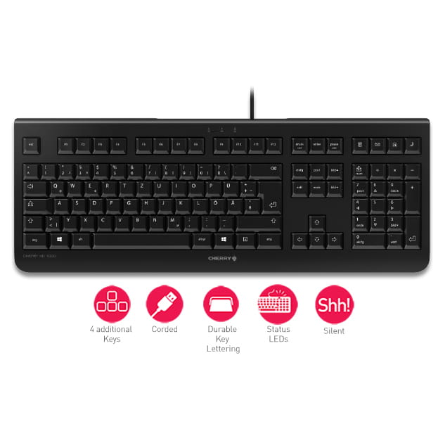 Cherry KC 1000 - Tastatur - Belgien - Schwarz