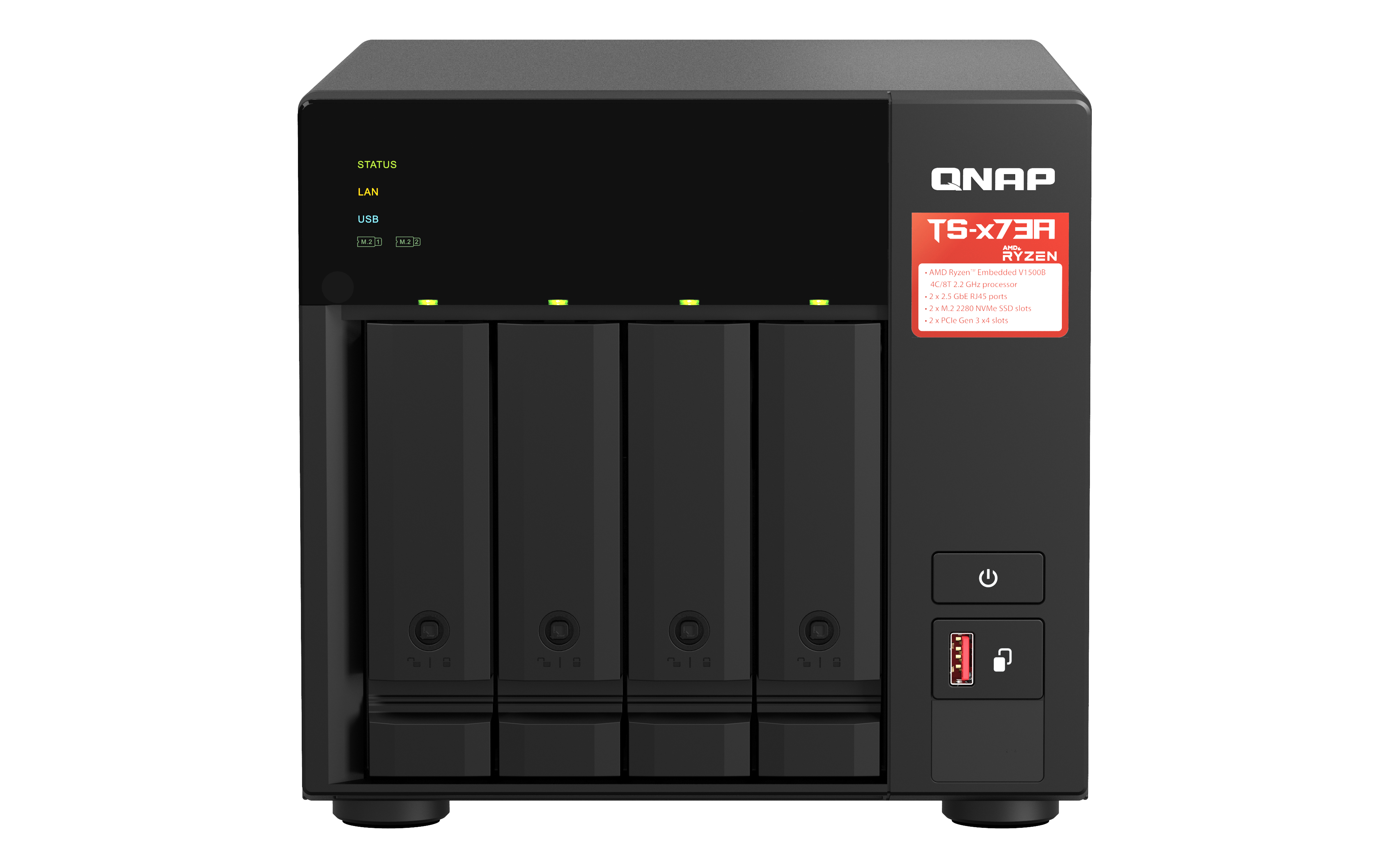 QNAP TS-473A - NAS-Server - 4 Schächte - SATA