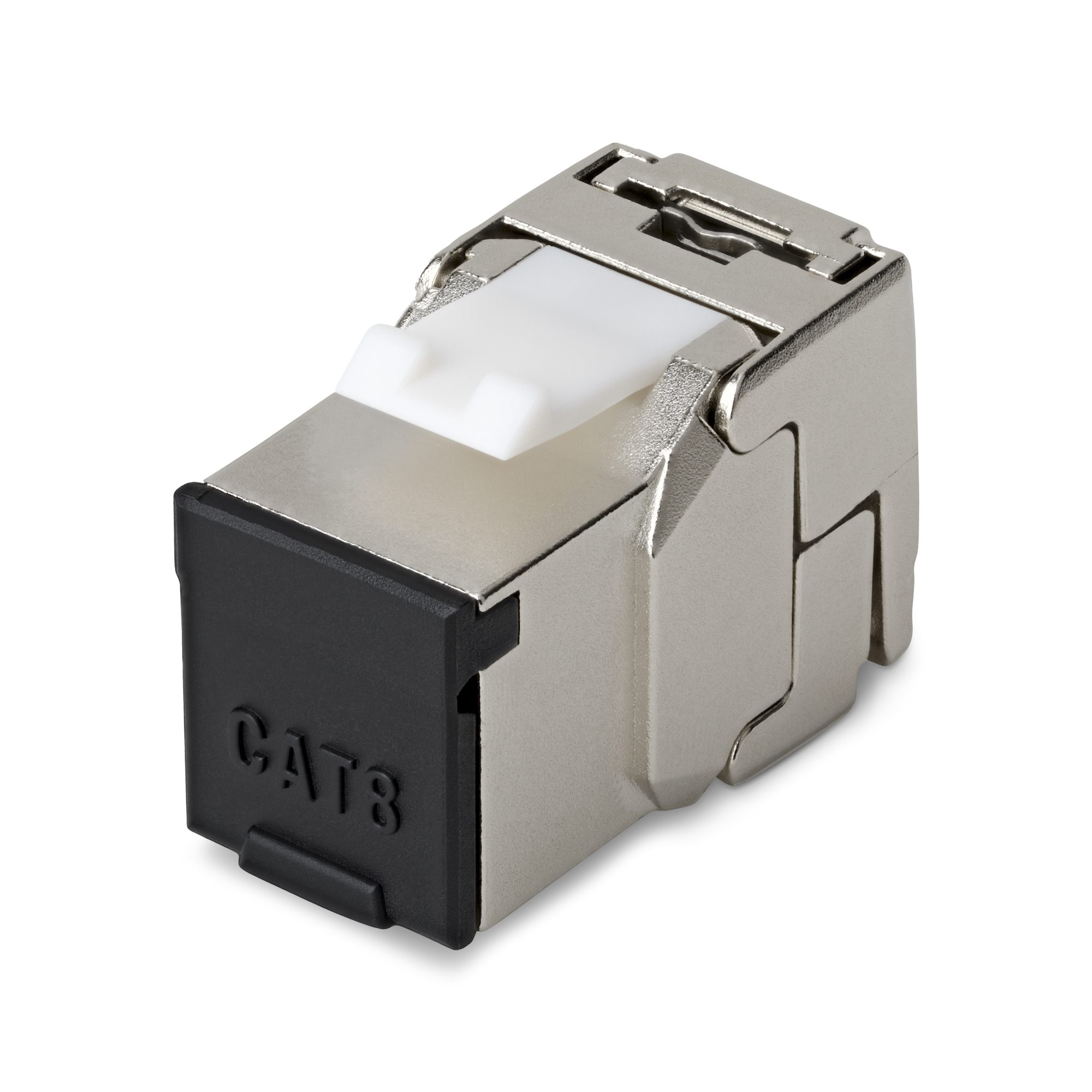 StarTech.com Cat8 Keystone Jack Modul, 6er-Pack RJ45 Ethernet Keystone Buchse, UTP Cat8 Wandbuchse, 180 Grad, werkzeuglos, Flach, Silber, RJ-45, Buchse, Buchse, 25/40GBase-T