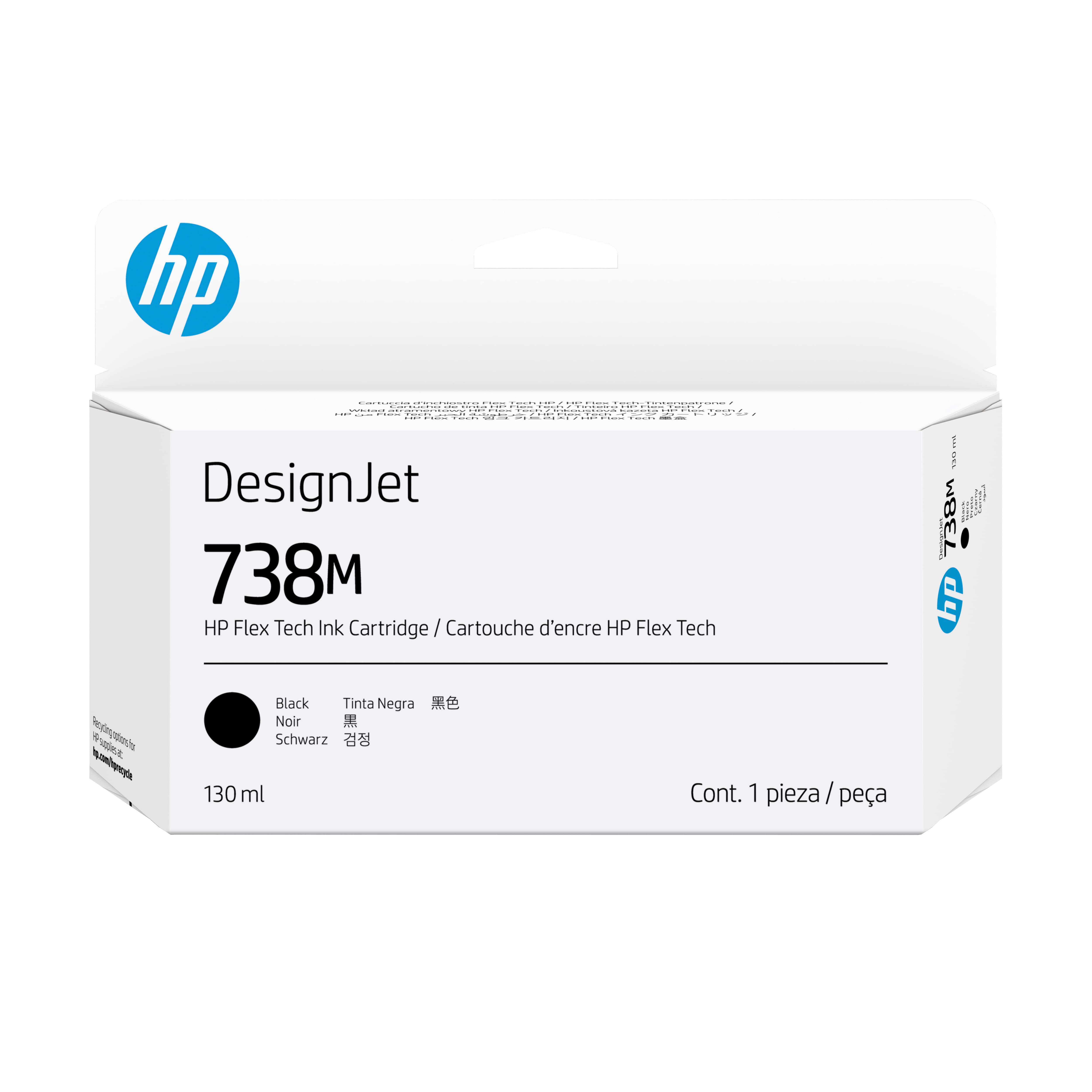 HP 738M - 130 ml - Schwarz - original - DesignJet