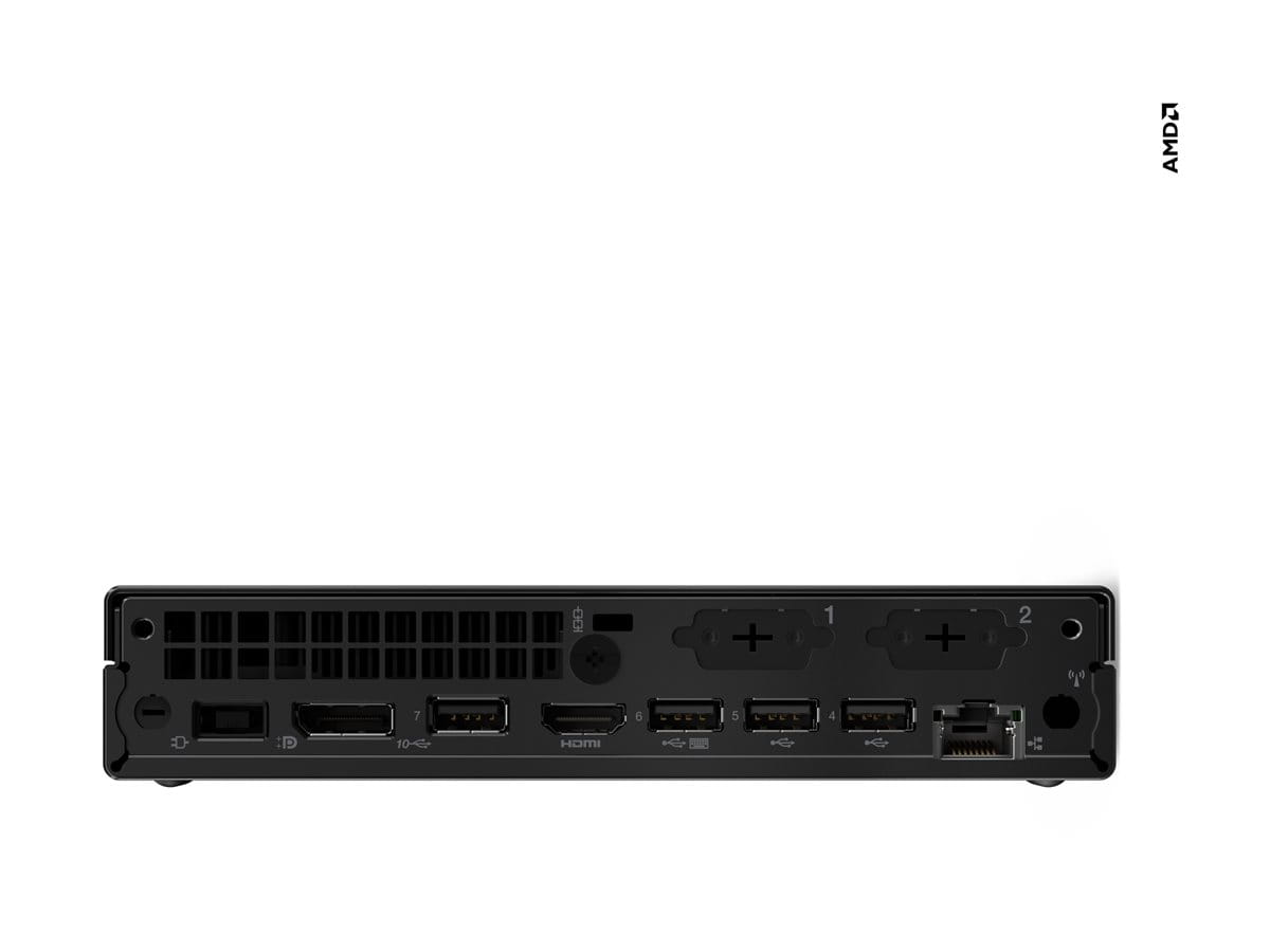 Lenovo ThinkCentre M75q Gen 5 12RQ - Mini - Ryzen 5 Pro 8500GE / 3.4 GHz - RAM 16 GB - SSD 512 GB NVMe - Radeon 740M - 1GbE, Wi-Fi 6E, Bluetooth 5.3 - WLAN: 802.11a/b/g/n/ac/ax (Wi-Fi 6E)