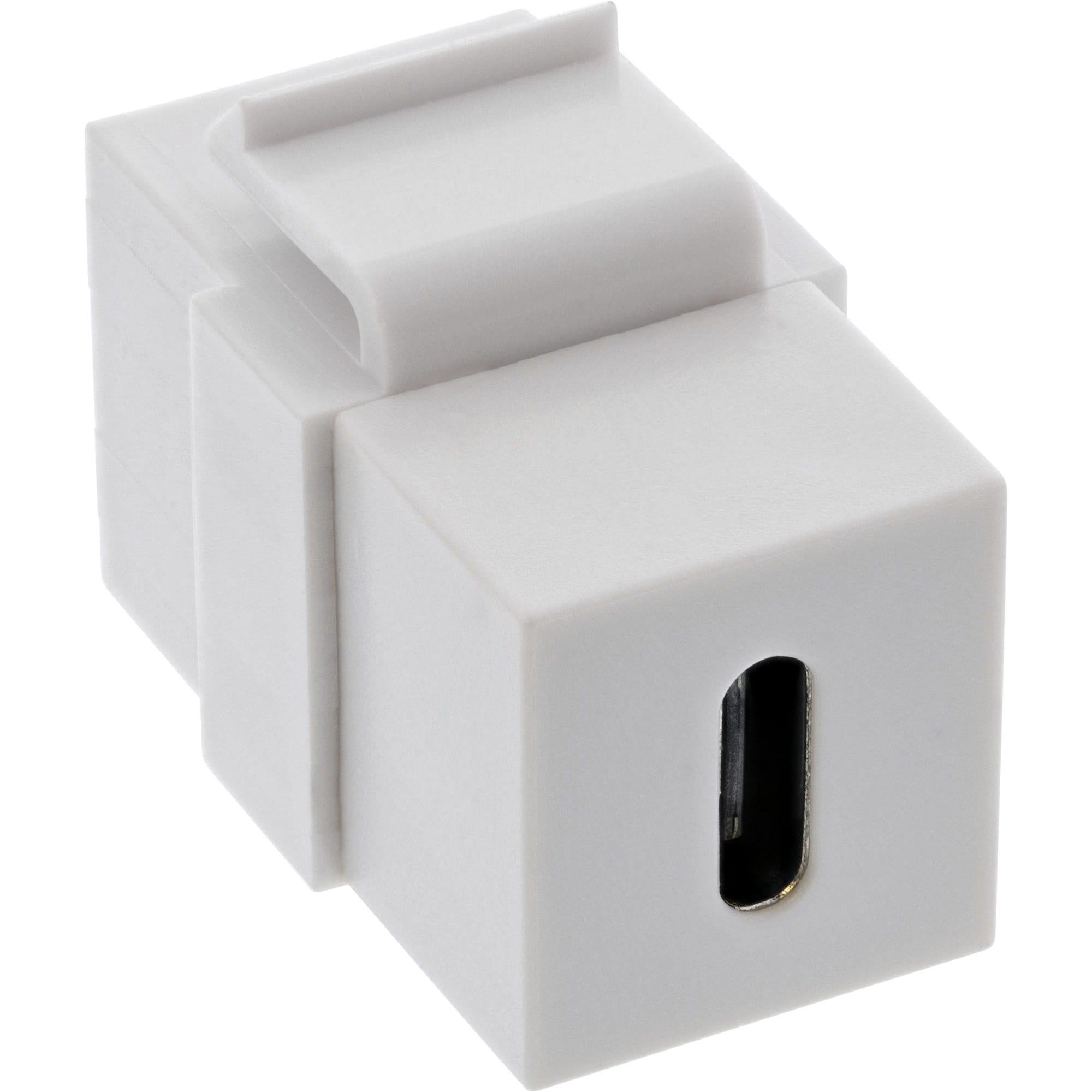 InLine USB 3.1 Keystone Snap-In Einsatz - USB-C Buchse / Buchse - weiß