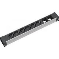 Bachmann CONFERENCE, Drinnen, Typ E, Stahl, Schwarz, 6 AC-Ausgänge, 444 mm