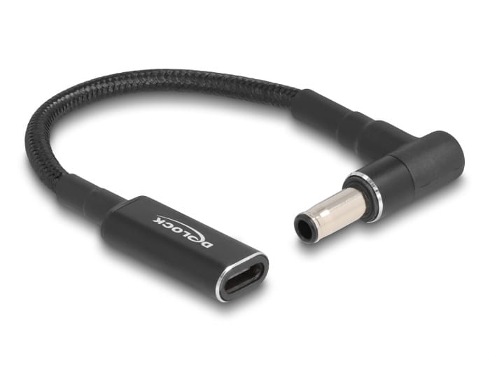 Delock Netzteil - 24 pin USB-C (W) zu Gleischstromstecker 5,5 x 3,0 mm (M)