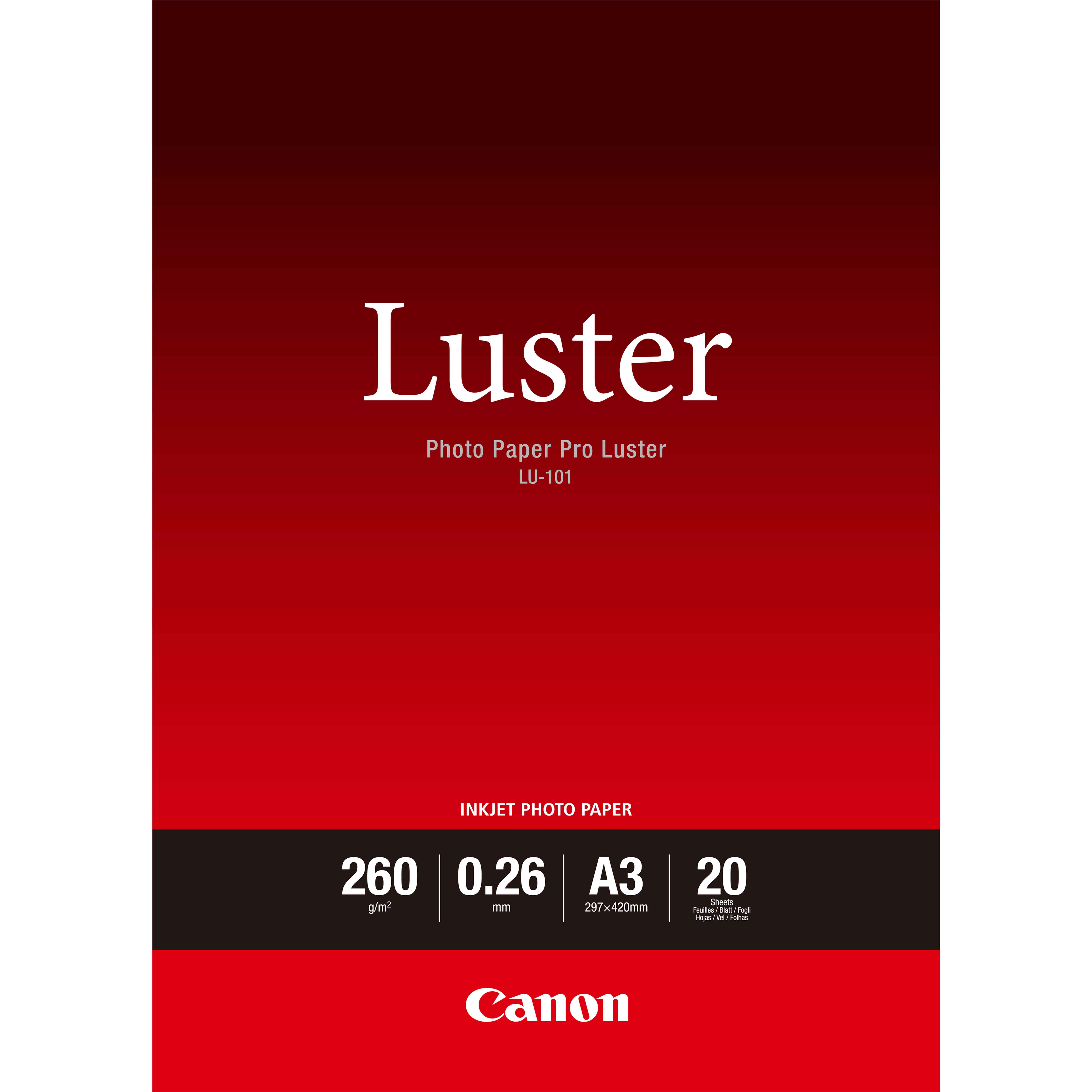 Canon Photo Paper Pro Luster LU-101 - Glanz - 260 Mikron - A3 (297 x 420 mm)