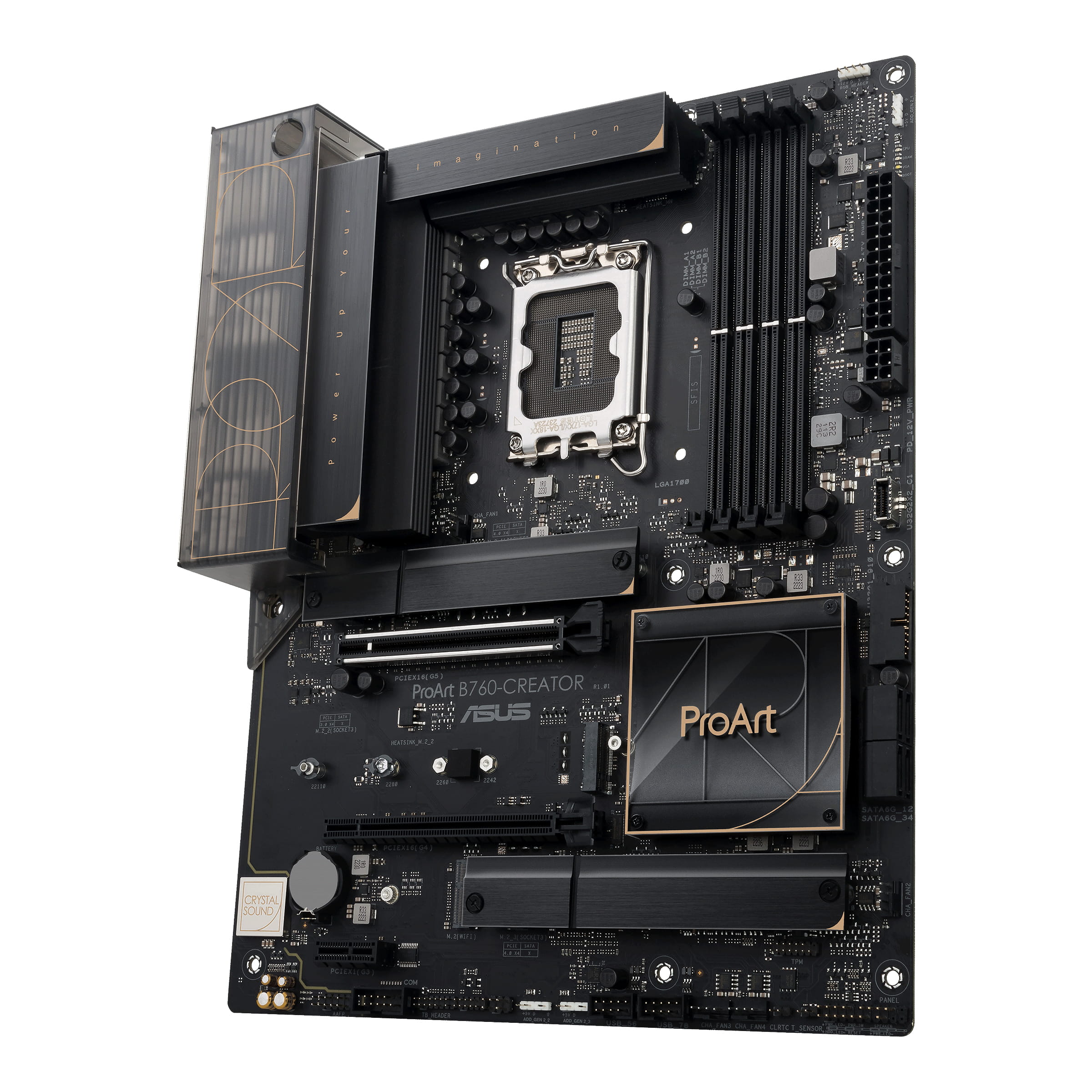 ASUS PROART B760-CREATOR - Motherboard - ATX - LGA1700 Sockel - B760 Chipsatz - USB-C 3.2 Gen 2x2, USB-C 3.2 Gen2, USB 3.2 Gen 1 - Gigabit LAN, 2.5 Gigabit LAN - Onboard-Grafik (CPU erforderlich)