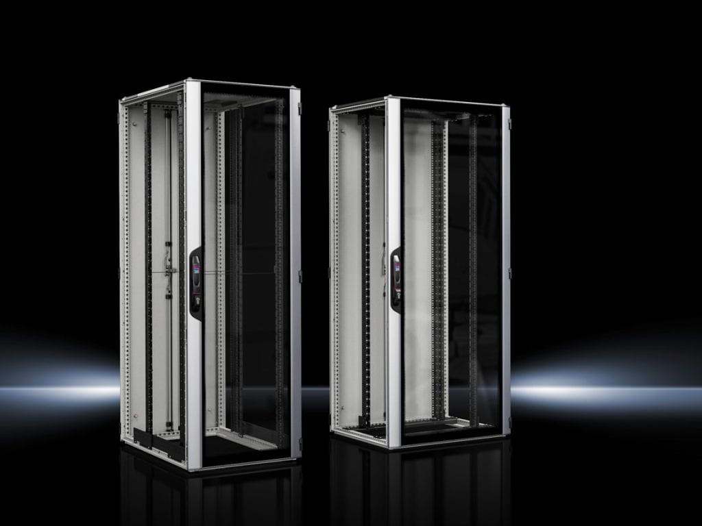 Rittal VX IT - Schrank Netzwerkschrank - Silber, RAL 7035, RAL 9005 - 42HE - 48.3 cm (19")