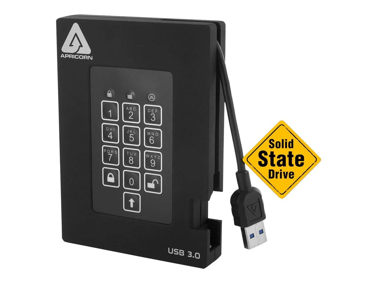 Apricorn Aegis Padlock Fortress - SSD - verschlüsselt - 256 GB - extern (tragbar)
