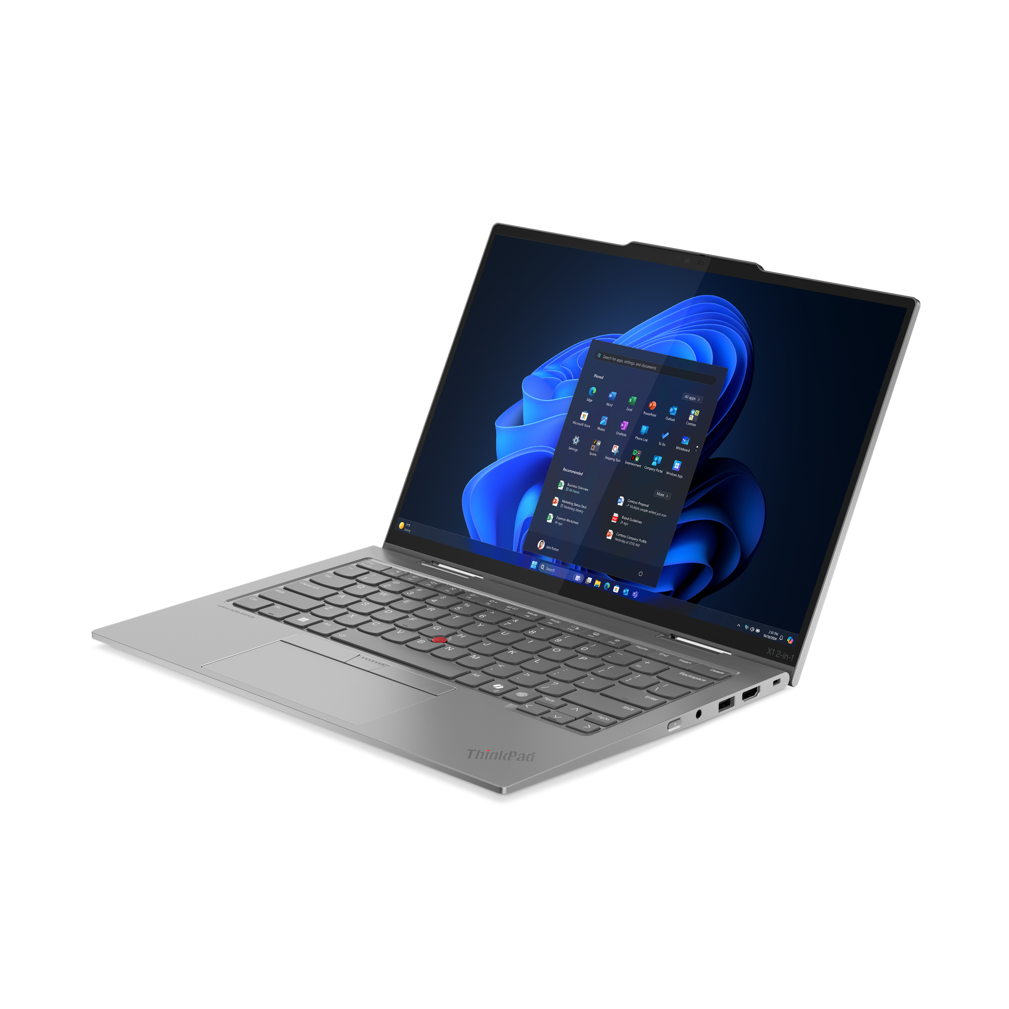 Lenovo ThinkPad X1 2-in-1 Gen 10 21Q0 - Flip-Design - Intel Core Ultra 7 265U - Intel Evo vPro Enterprise Platform - Win 11 Pro - Intel Graphics - 64 GB RAM - 2 TB SSD TCG Opal Encryption 2, NVMe - 35.6 cm (14")