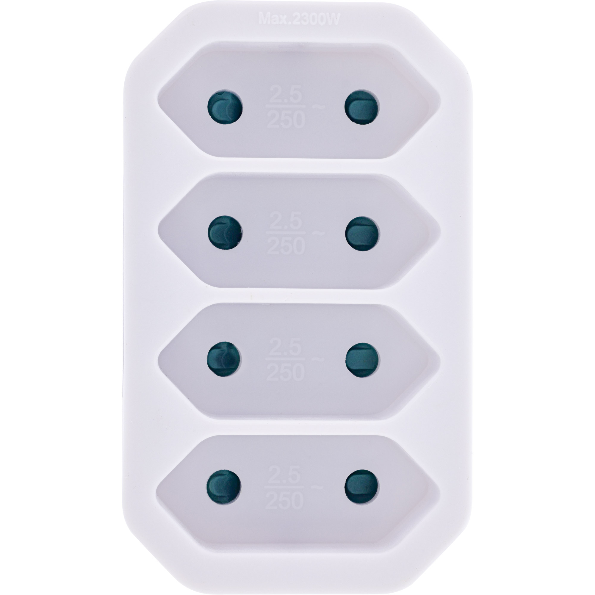 InLine Steckdosenadapter - Schutzkontakt-Stecker auf 4x Eurobuchse