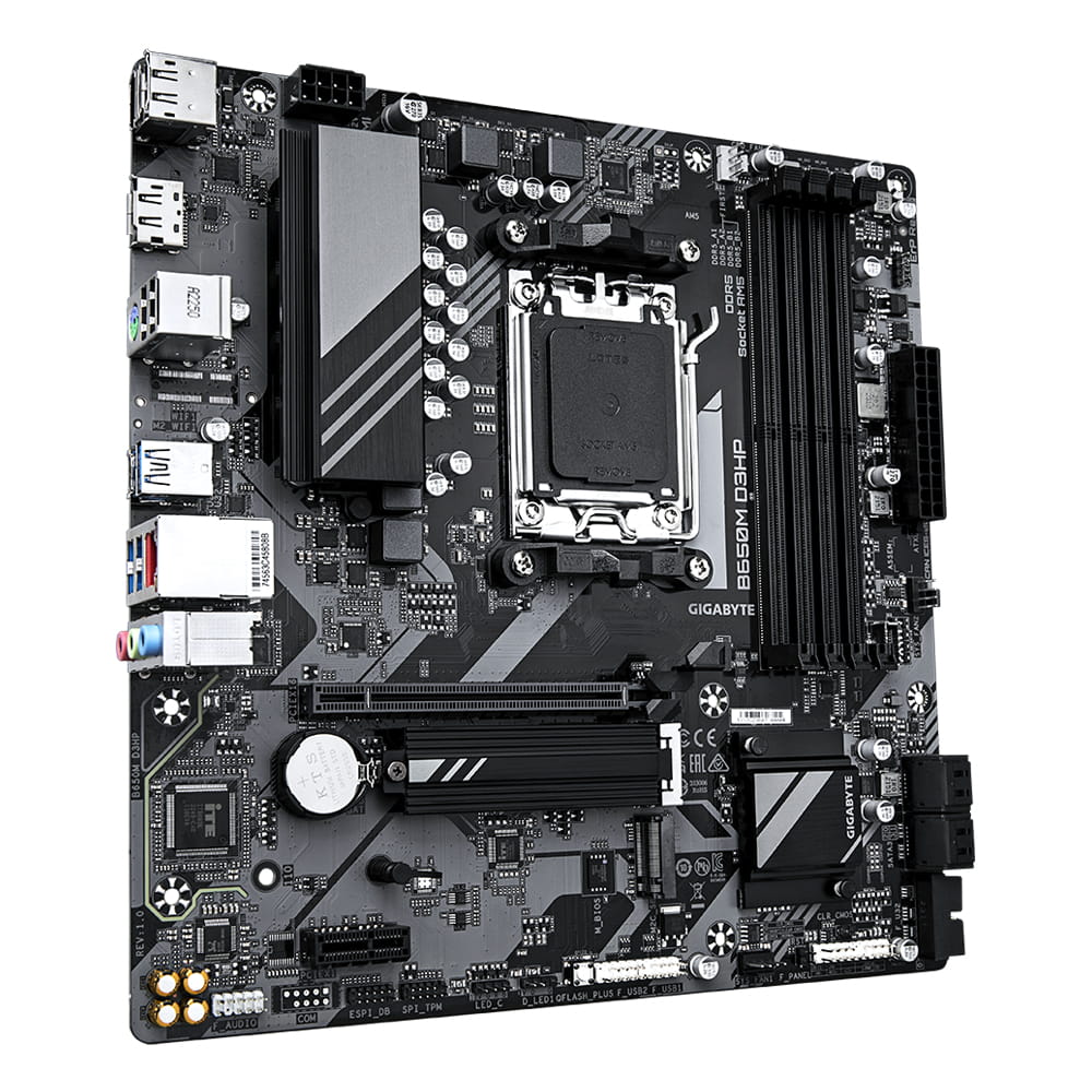 Gigabyte B650M D3HP - 1.0 - Motherboard - micro ATX - Socket AM5 - AMD B650 Chipsatz - USB 3.2 Gen 1, USB-C 3.2 Gen 1 - 2.5 Gigabit LAN - Onboard-Grafik (CPU erforderlich)