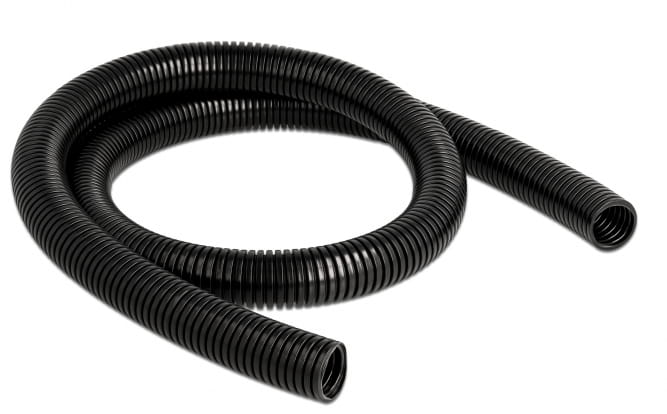 Delock Wellrohr - 21.2 mm - 1 m - Schwarz