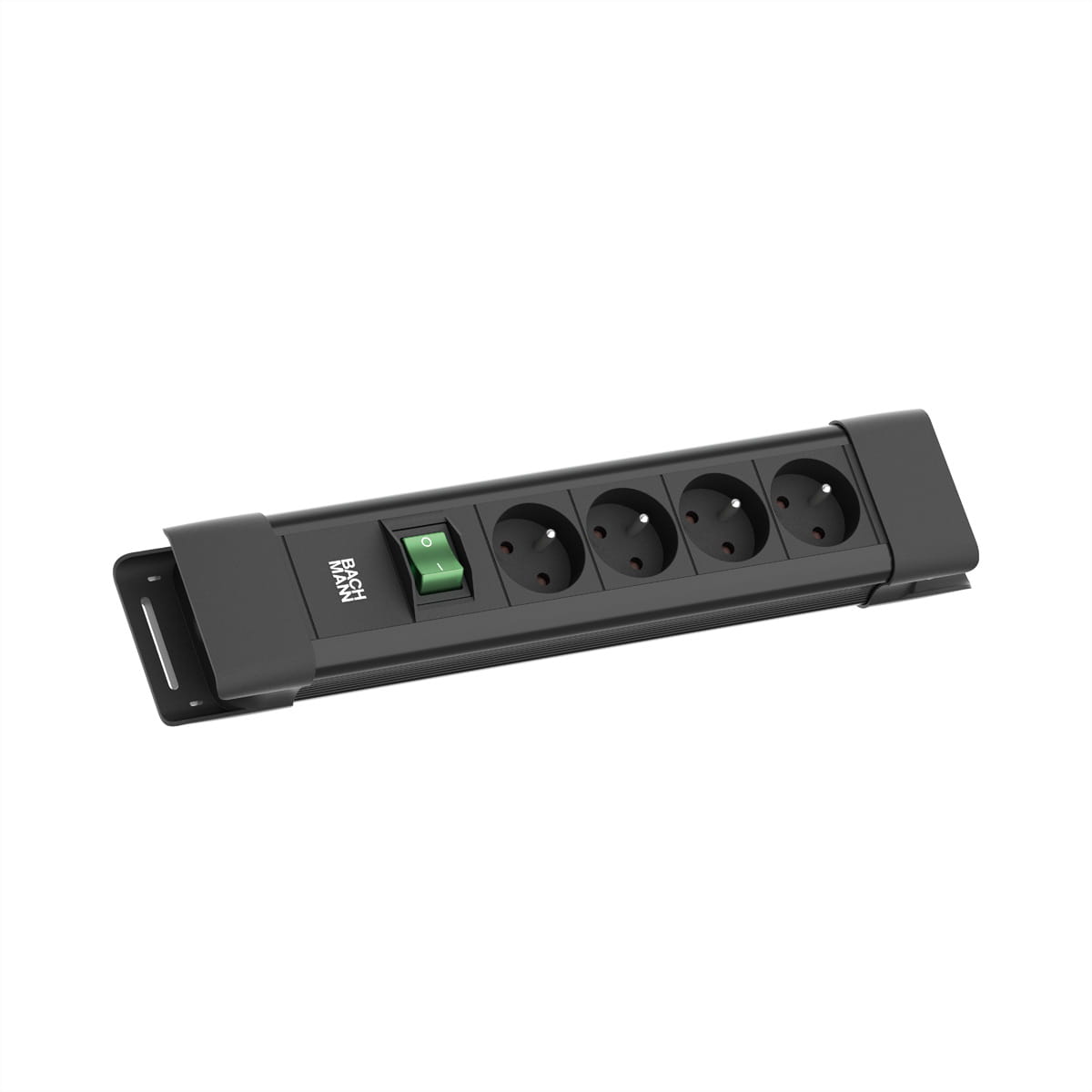 Bachmann CONNECTUS 4xUTE 1xSchalter CEE7/7 Schwarz - Steckdosenleiste