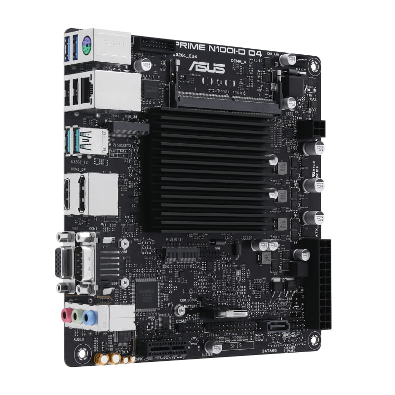 ASUS PRIME N100I-D D4 - Motherboard - Mini-ITX - Intel N-series N100 - USB 3.2 Gen 2, USB 3.2 Gen 1 - Gigabit LAN - Onboard-Grafik (CPU erforderlich)