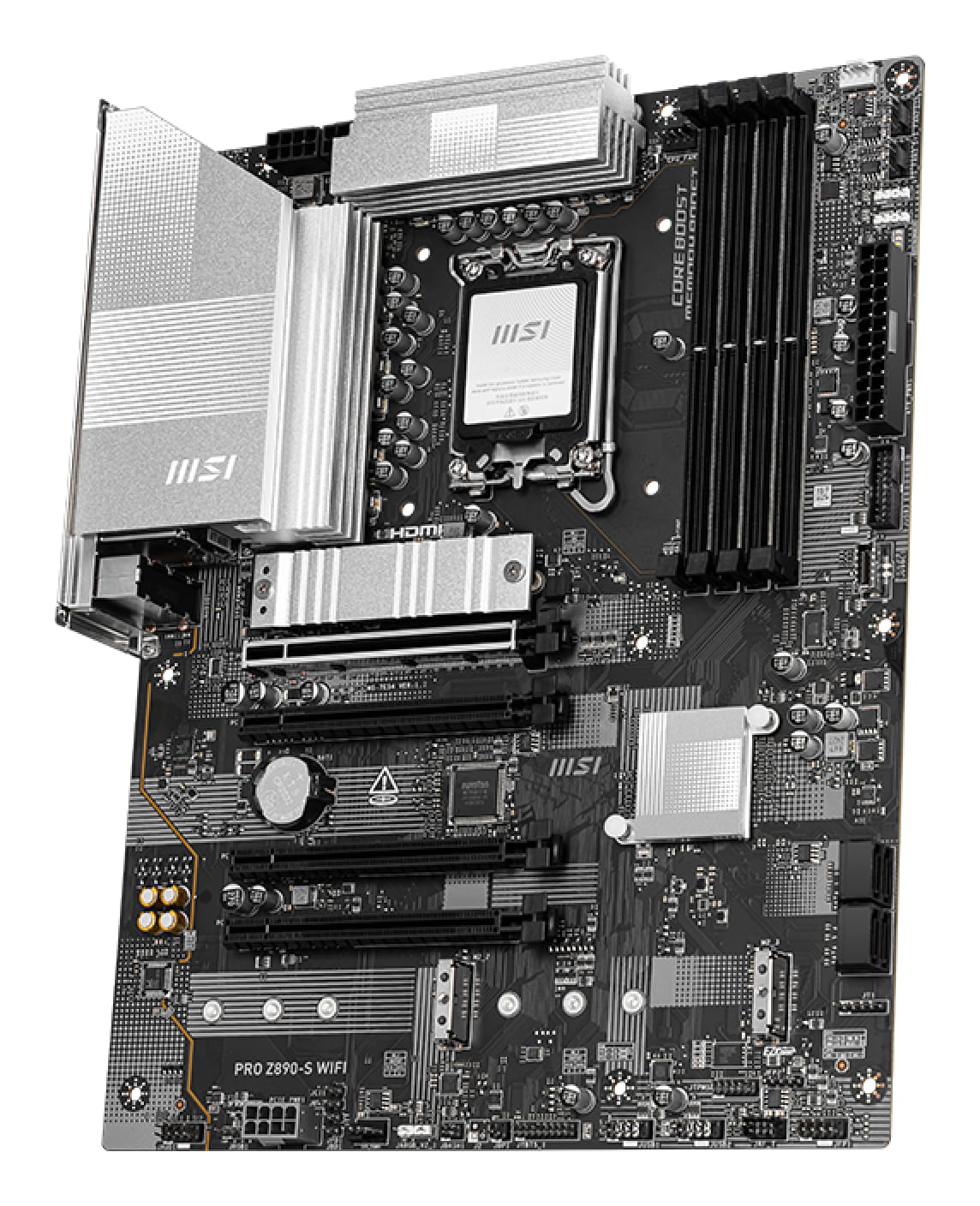MSI PRO Z890-S WIFI - Motherboard - ATX - LGA1851 Sockel - Z890 Chipsatz - USB-C 3.2 Gen 2x2, USB 3.2 Gen 1 - 2.5 Gigabit LAN, Wi-Fi 7, Bluetooth - Onboard-Grafik (CPU erforderlich)