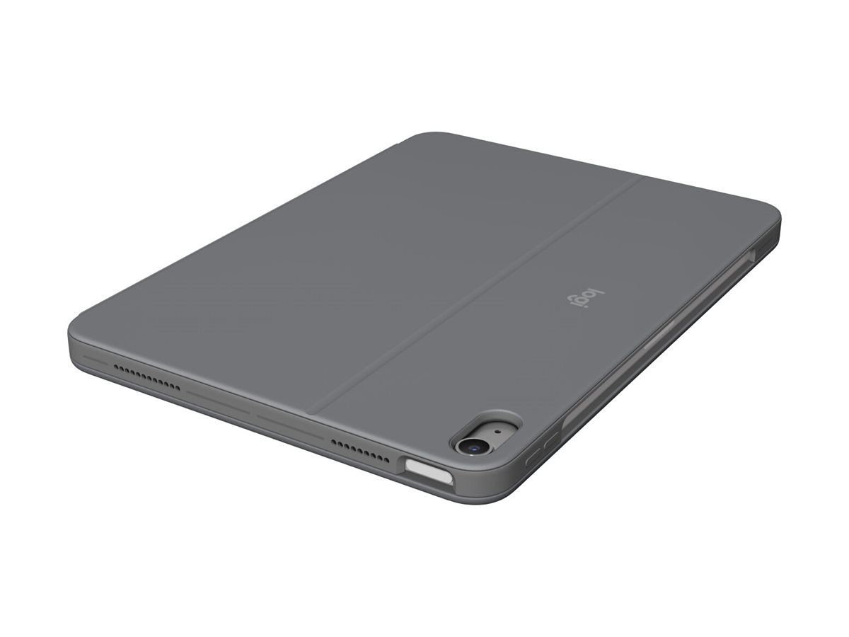 Logitech Combo Touch - Tastatur und Foliohülle - mit Trackpad - hintergrundbeleuchtet - Apple Smart connector - AZERTY - Französisch - Oxford Gray - für Apple 11-inch iPad Air (M2, M3)