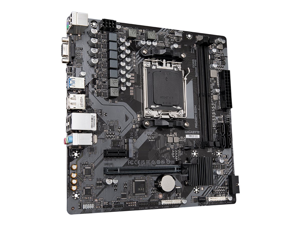 Gigabyte A620M S2H - Motherboard - micro ATX - Socket AM5 - AMD A620 Chipsatz - USB 3.2 Gen 1, USB-C 3.2 Gen 1 - Gigabit LAN - Onboard-Grafik (CPU erforderlich)