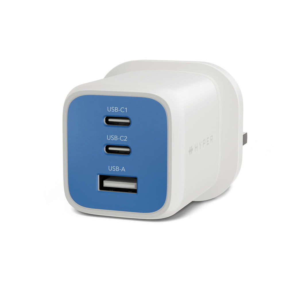 Targus HyperJuice Flex 65W GaN, Drinnen, AC, Blau, Weiß