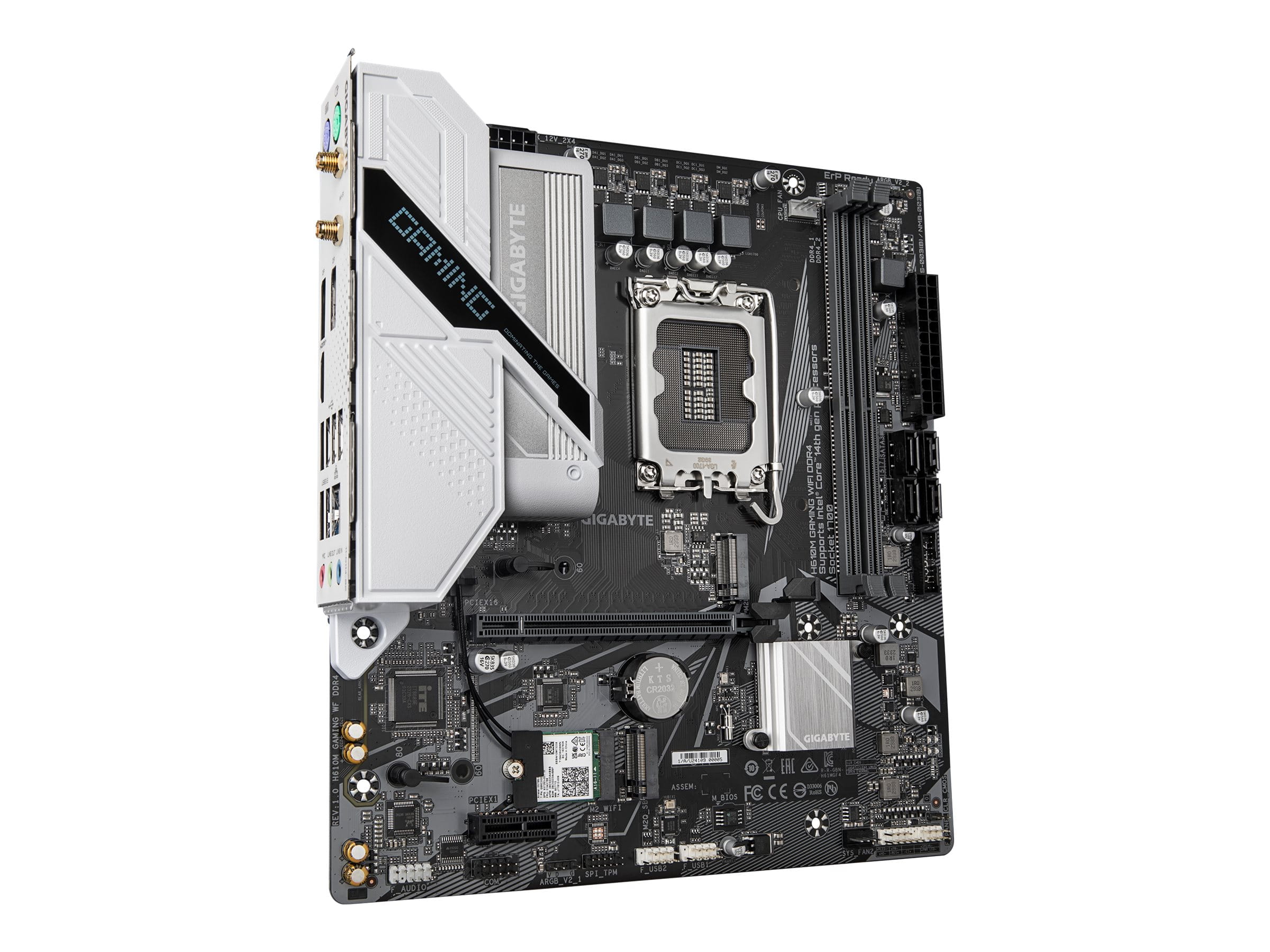 Gigabyte H610M GAMING WIFI DDR4 - 1.0 - Motherboard - micro ATX - LGA1700-Sockel - H610 Chipsatz - USB 3.2 Gen 1 - Gigabit LAN, Bluetooth, Wi-Fi - Onboard-Grafik (CPU erforderlich)