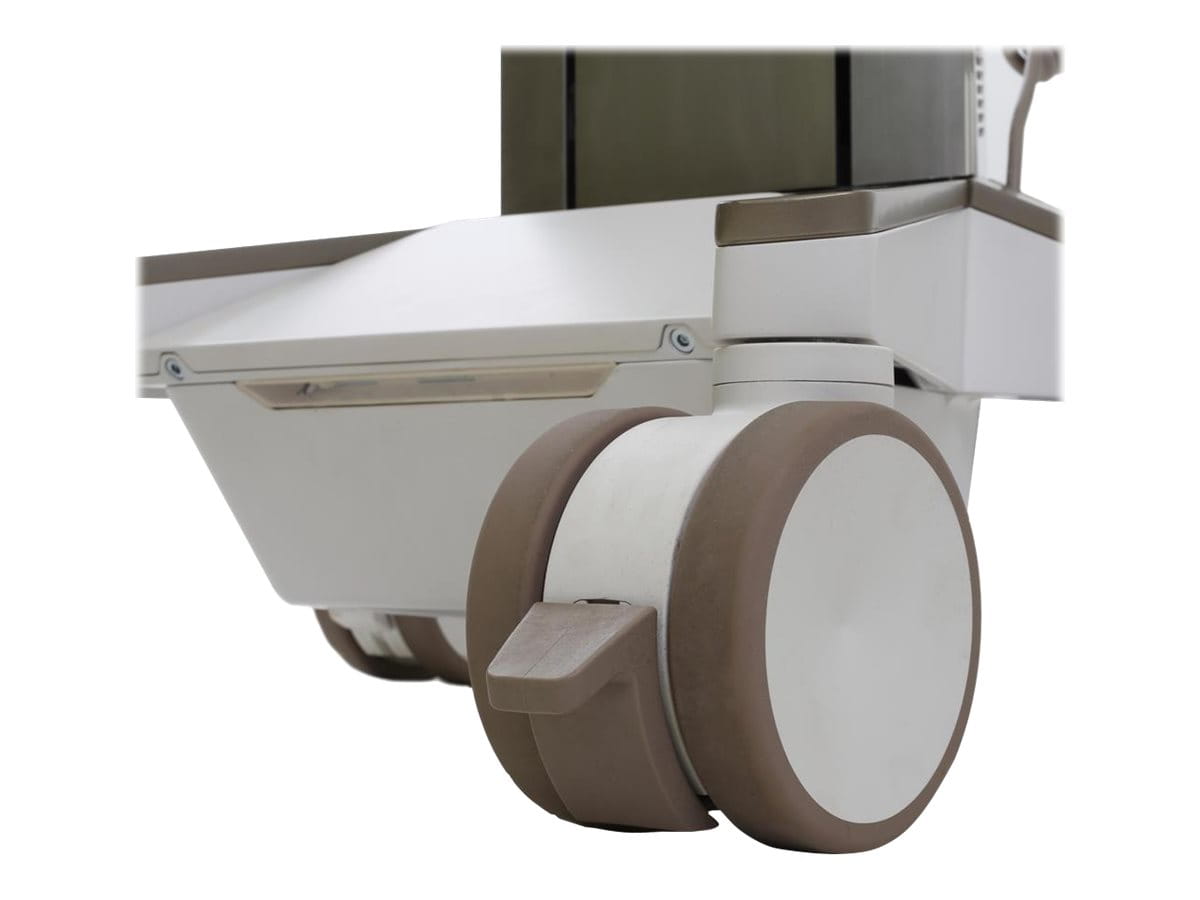 Ergotron CareFit Pro - Wagen - Electric Lift - für LCD-Display / PC-Ausrüstung - medizinisch - weiß, Warm Gray - Bildschirmgröße: bis zu 68,6 cm (bis zu 27 Zoll)