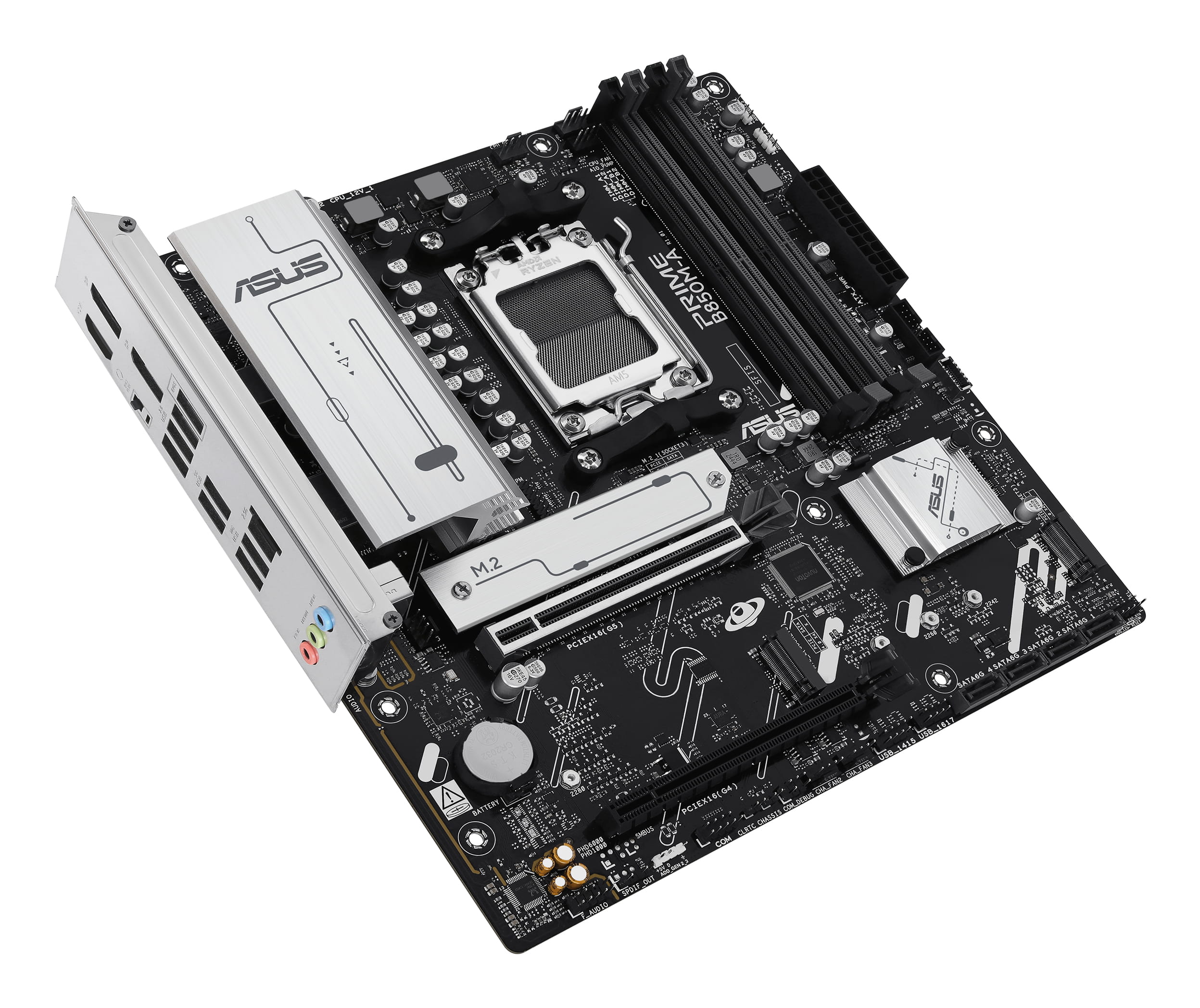 ASUS PRIME B850M-A-CSM - Motherboard - micro ATX - Socket AM5 - AMD B850 Chipsatz - USB 3.2 Gen 2, USB 3.2 Gen 1, USB-C 3.2 Gen 1 - 2.5 Gigabit LAN - Onboard-Grafik (CPU erforderlich)