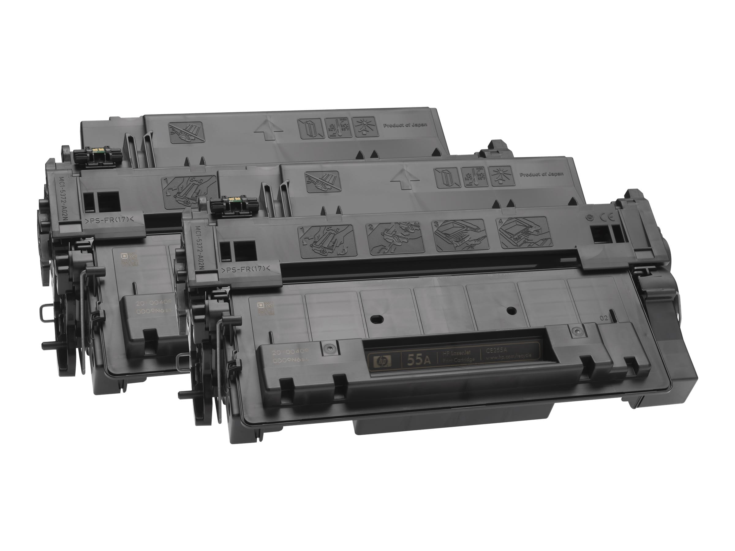 HP 55X - 2er-Pack - Hohe Ergiebigkeit - Schwarz - original - LaserJet - Tonerpatrone (CE255XD)