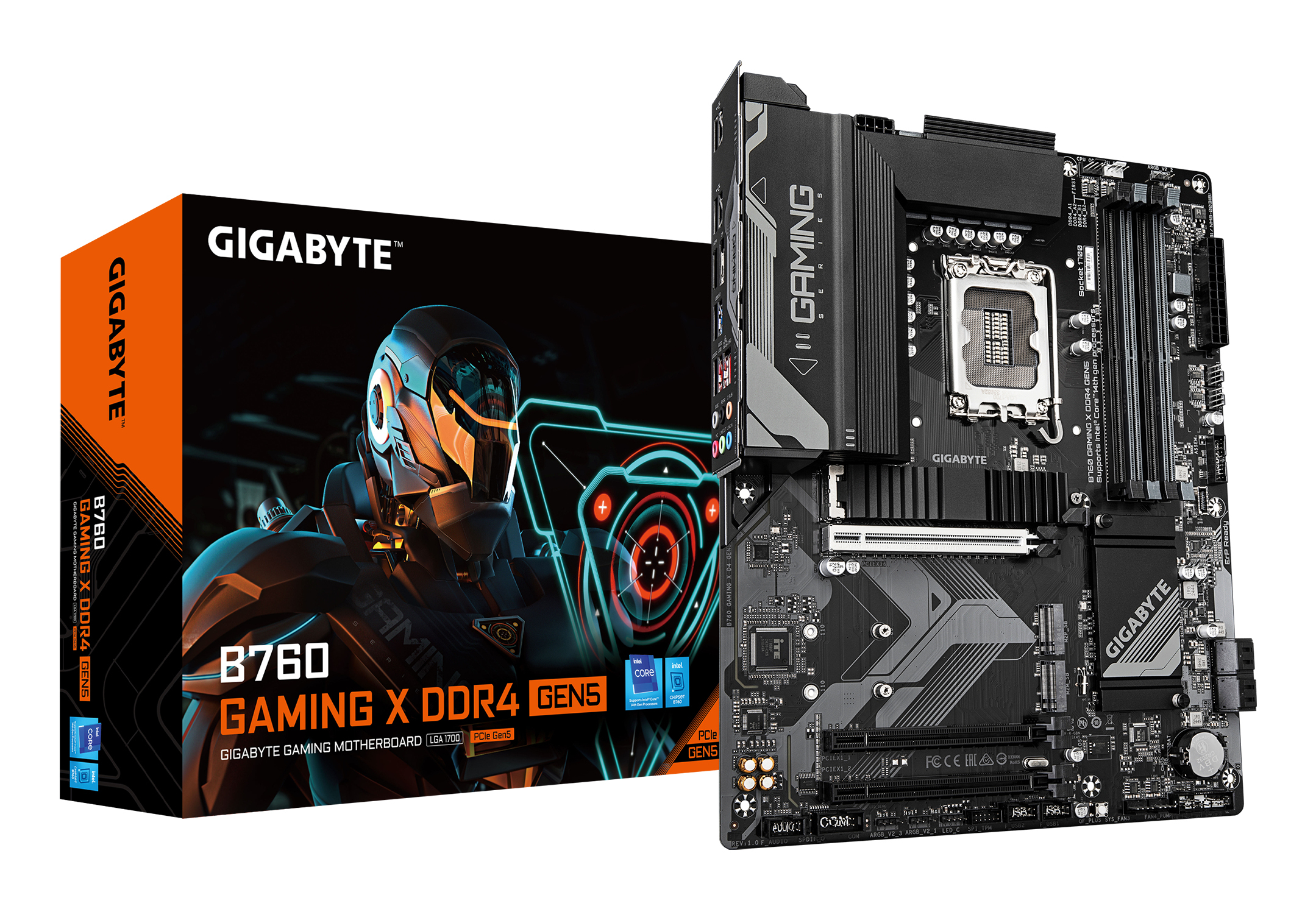Gigabyte B760 GAMING X DDR4 GEN5 - Motherboard - ATX - LGA1700-Sockel - B760 Chipsatz - USB-C 3.2 Gen2, USB 3.2 Gen 1 - 2.5 Gigabit LAN - Onboard-Grafik (CPU erforderlich)