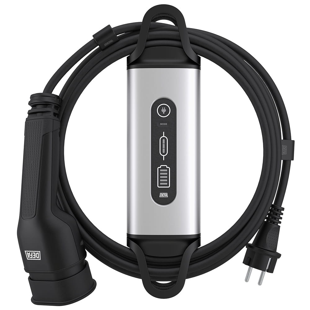 Dometic DEFA eMove, Schwarz, Typ 2, Schwarz, Abgewinkelt, Gerade, IP67