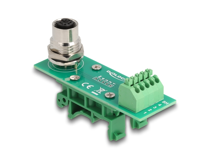 Delock Netzwerkadapter - M12-A 4-polig (W)