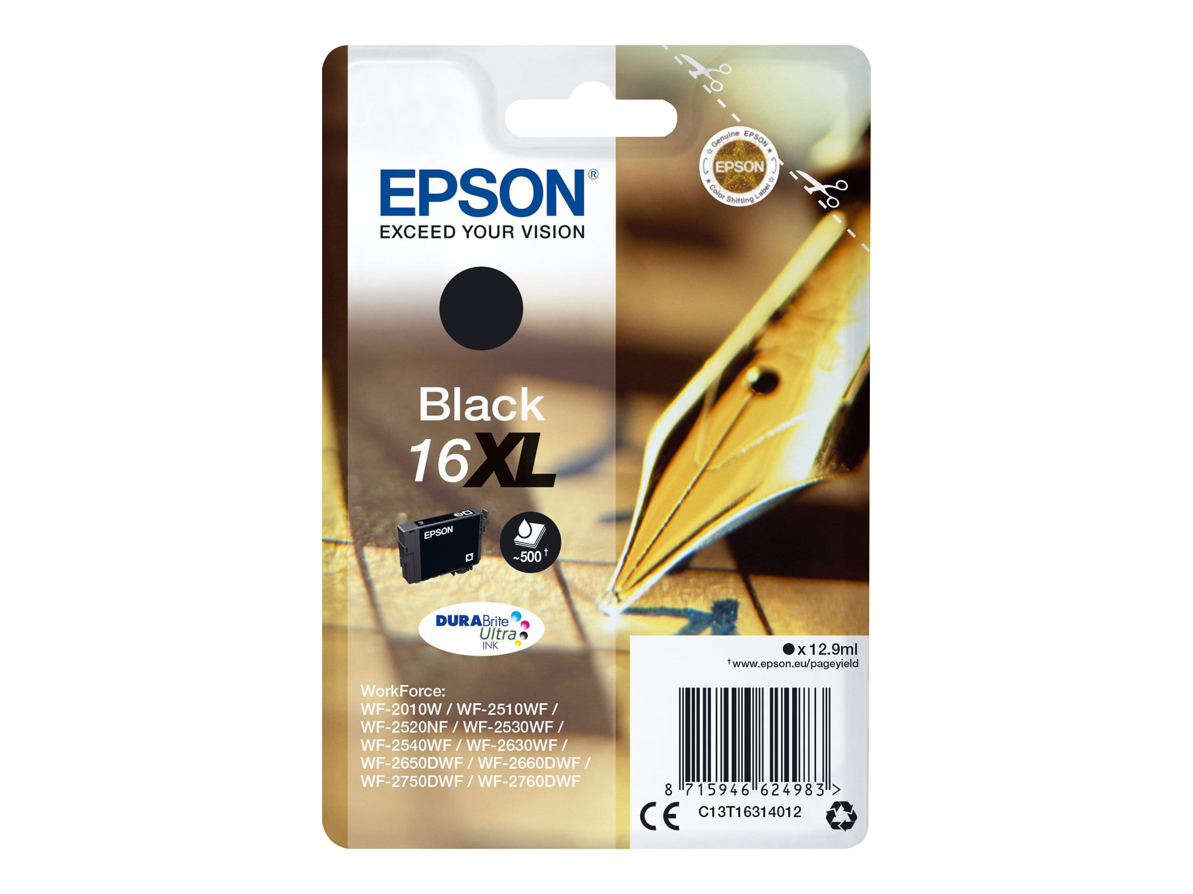 Epson 16XL - 6.5 ml - XL - Schwarz - Original