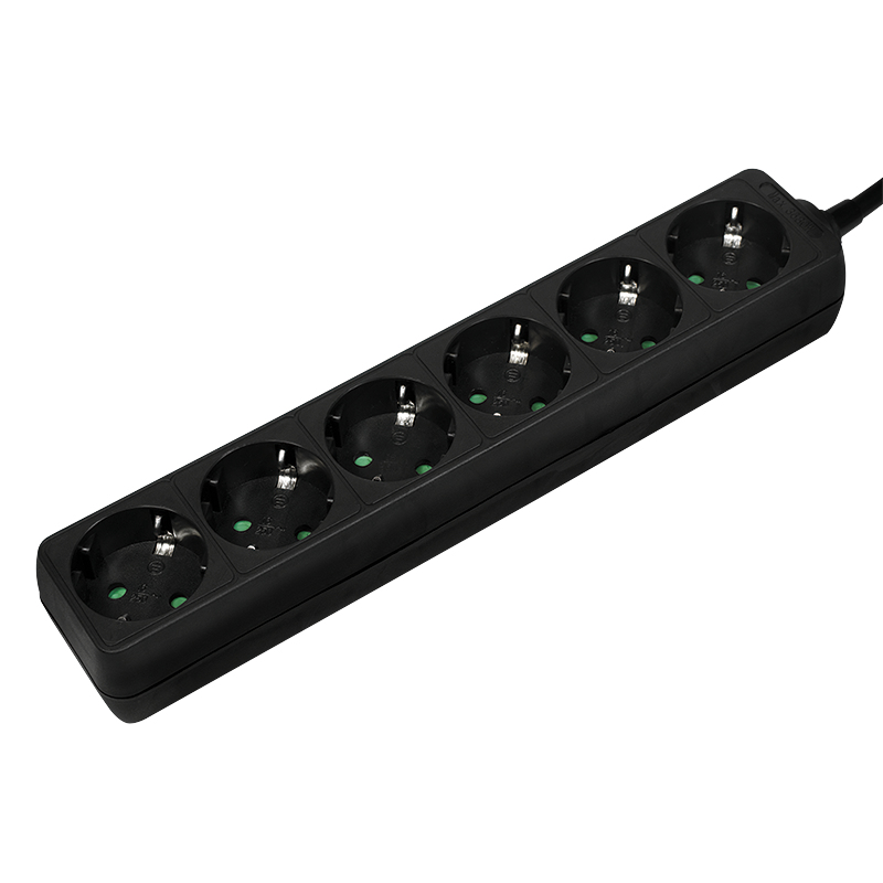 LogiLink Steckdosenleiste - Wechselstrom 250 V - 3500 Watt - Ausgangsanschlüsse: 6 (Typ F)