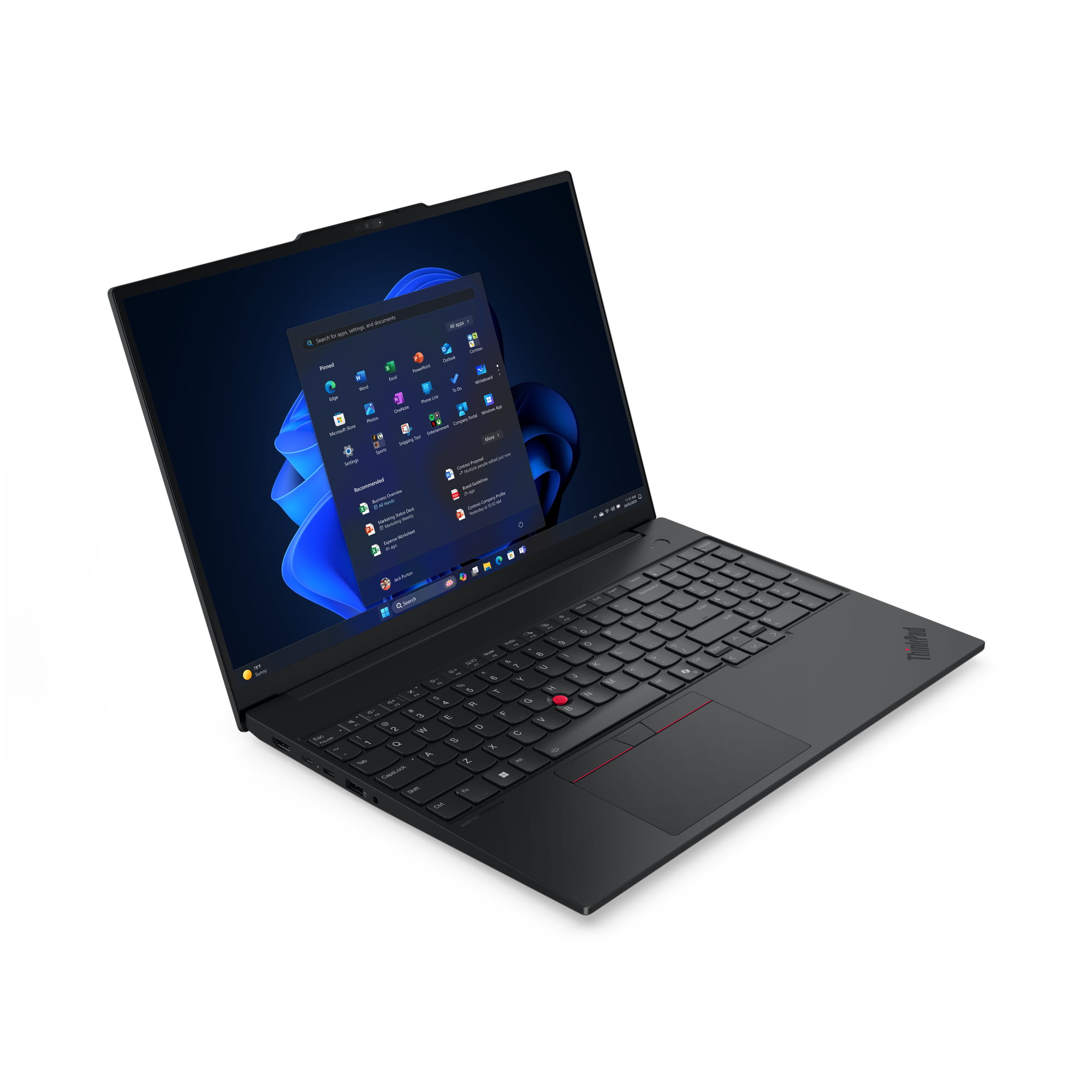 Lenovo ThinkPad E16 Gen 3 21ST - 180°-Scharnierdesign - AMD Ryzen 7 250 / 3.3 GHz - Win 11 Pro - Radeon 780M - 32 GB RAM - 1 TB SSD TCG Opal Encryption 2, NVMe - 40.6 cm (16")