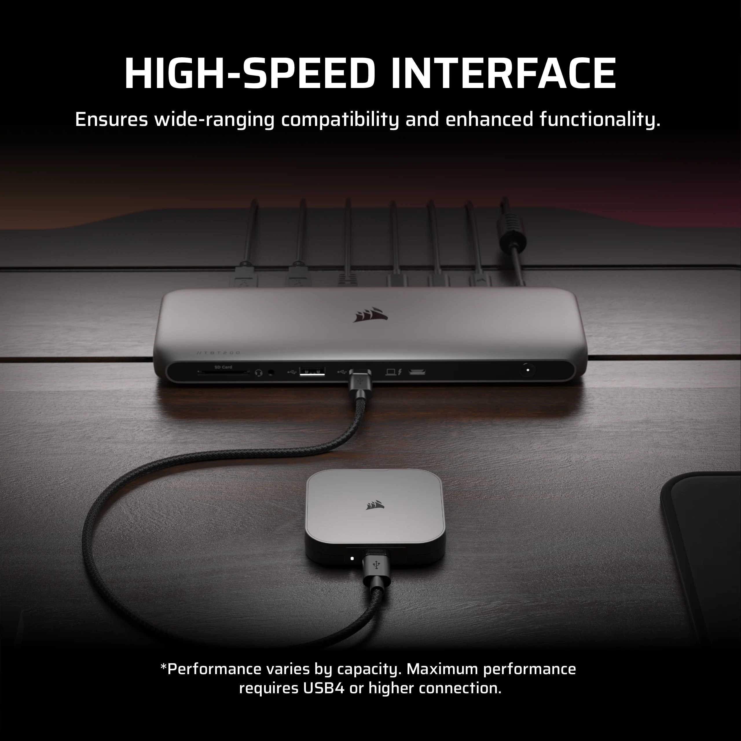 Corsair EX400U - SSD - 1 TB - extern (tragbar) - USB4 (USB-C Steckverbinder)