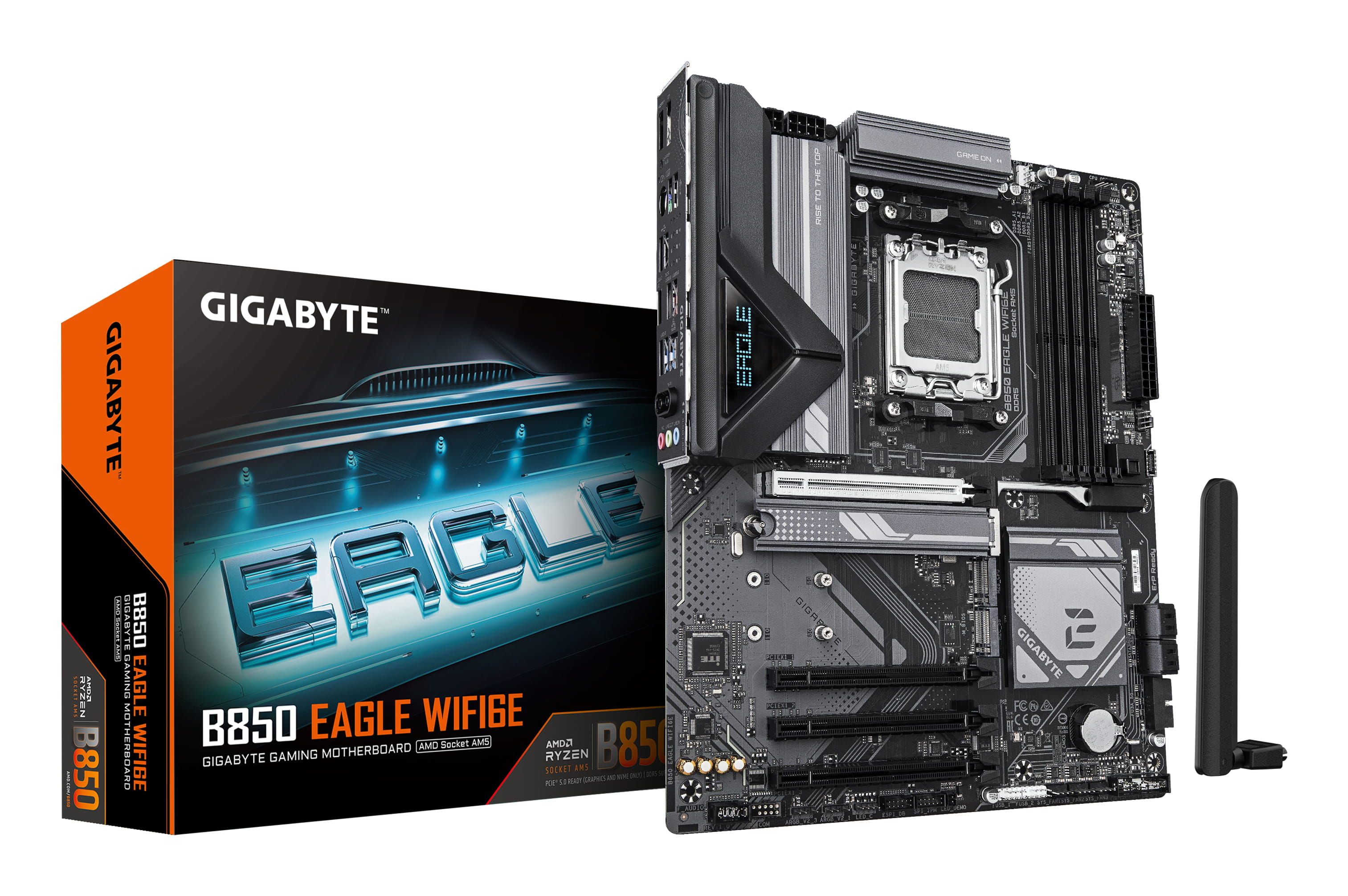 Gigabyte B850 EAGLE WIFI6E - Motherboard - ATX - Socket AM5 - AMD B850 Chipsatz - USB-C 3.2 Gen 1, USB 3.2 Gen 2, USB 3.2 Gen 1 - Wi-Fi 6E, Bluetooth, Gigabit LAN - Onboard-Grafik (CPU erforderlich)
