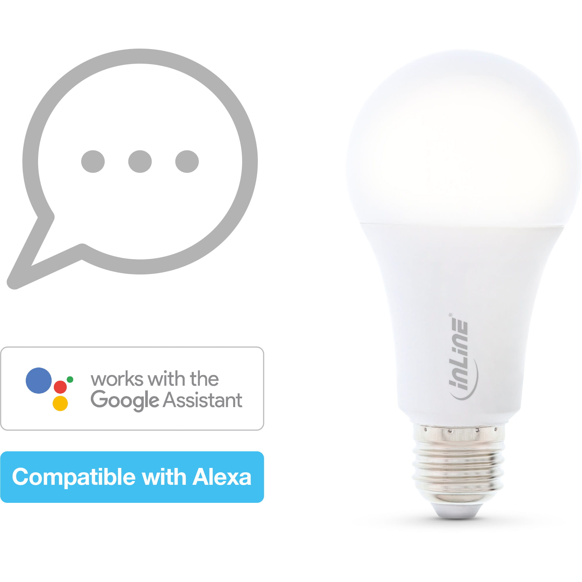 InLine SmartHome LED Lampe RGB E27 - 900LM