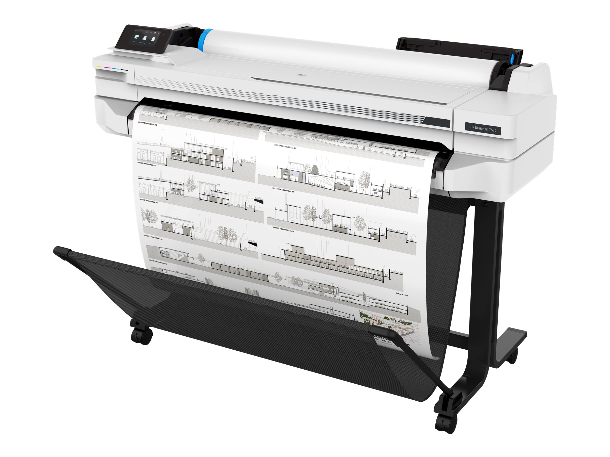 HP DesignJet T530 - 914 mm (36") Großformatdrucker - Farbe - Tintenstrahl - A0, ANSI D, Rolle (91,4 cm x 45,7 m)