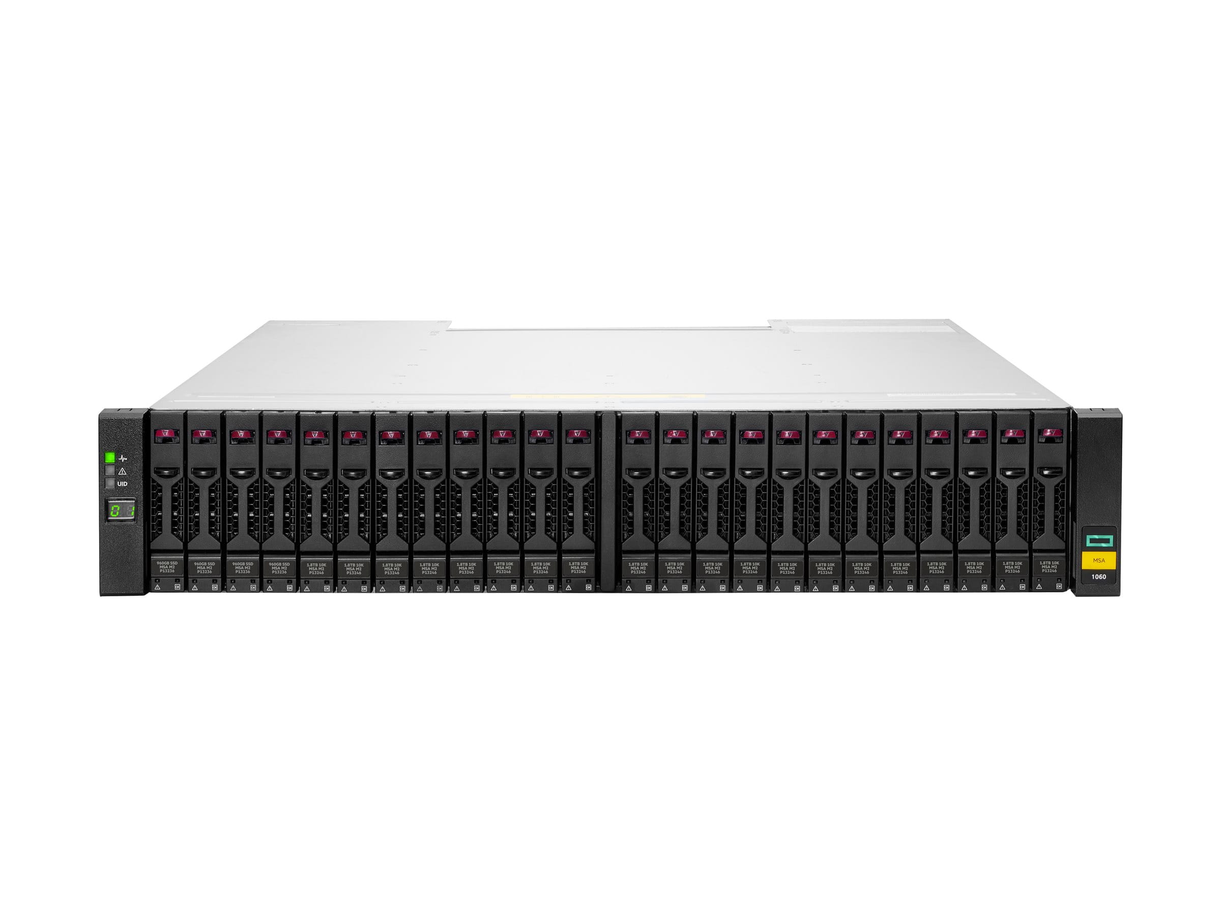 HPE Modular Smart Array 1060 SFF 2x16Gb FC 2-port Controller Storage Array - Solid-State-/Festplattenarray - 0 TB - 24 Schächte (SAS-3)