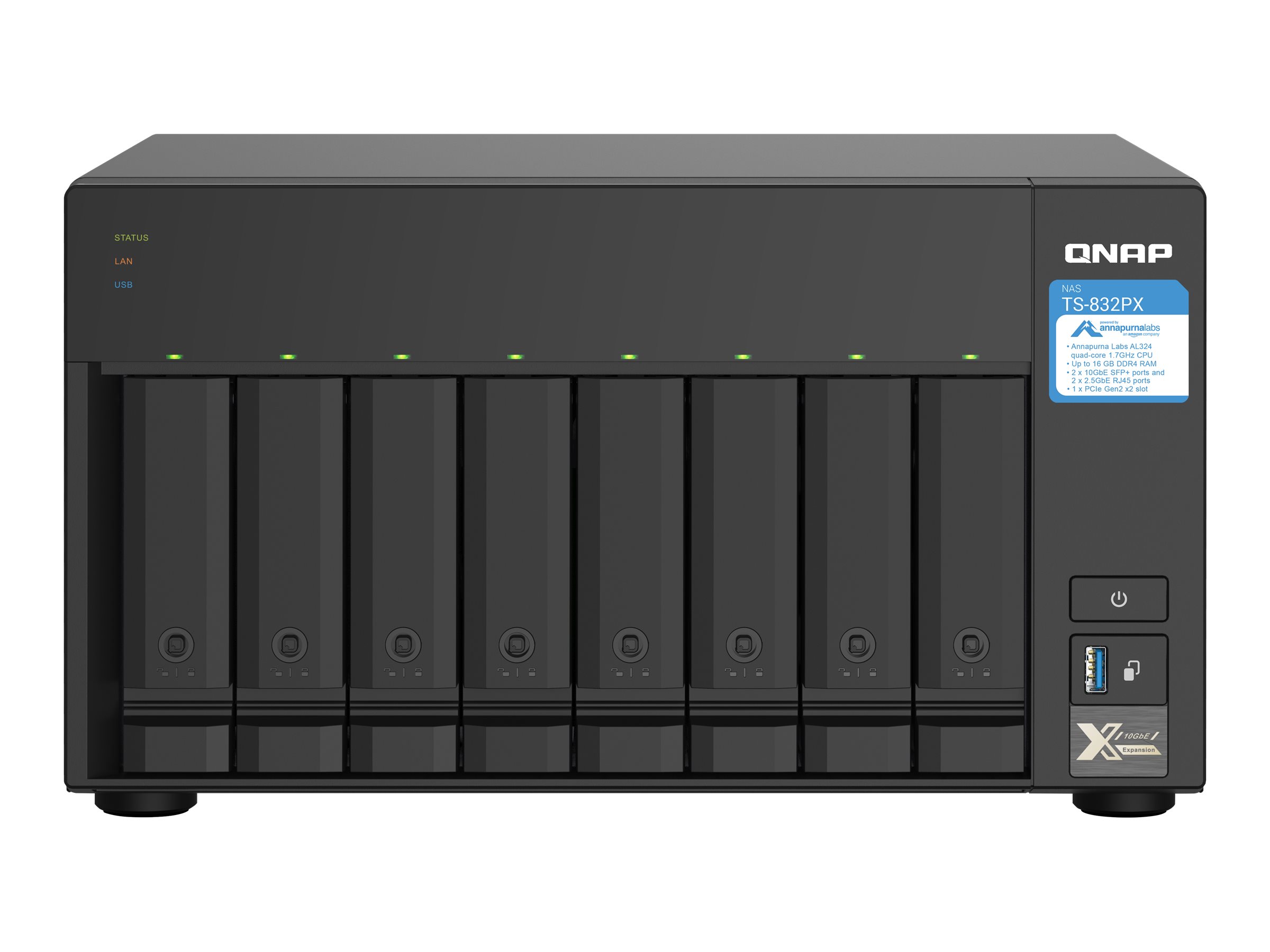 QNAP TS-832PX-4G - NAS-Server - 8 Schächte