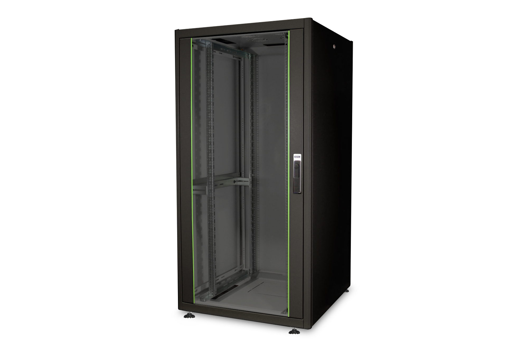 DIGITUS Dynamic Basic DN-19 32U-8/8-DB - Schrank Netzwerkschrank - RAL 9005, Schwarz - 32U - 48.3 cm (19")