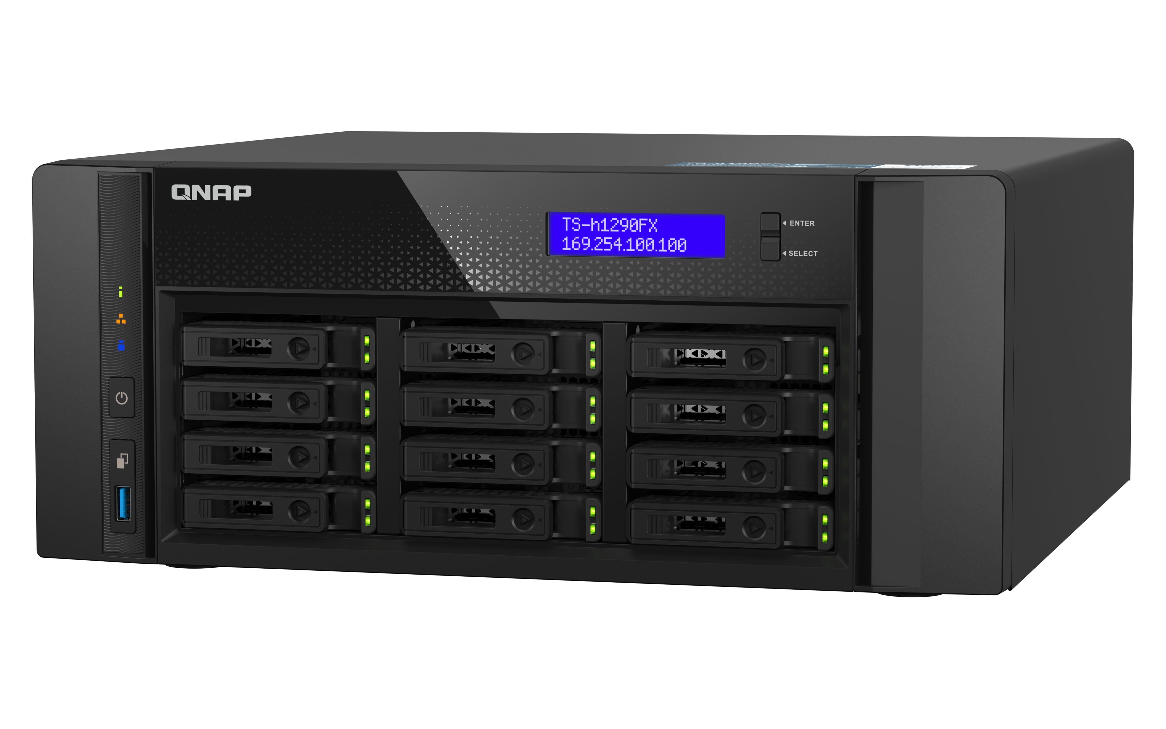 QNAP TS-h1290FX - NAS-Server - 12 Schächte - SATA 6Gb/s / PCIe (NVMe)