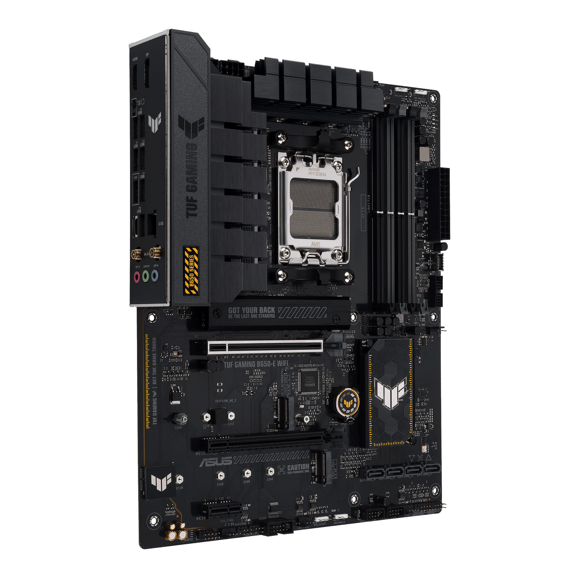 ASUS TUF GAMING B650-E WIFI - Motherboard - ATX - Socket AM5 - AMD B650 Chipsatz - USB-C Gen2, USB 3.1 Gen 2 - Wi-Fi 6E, Bluetooth - Onboard-Grafik (CPU erforderlich)